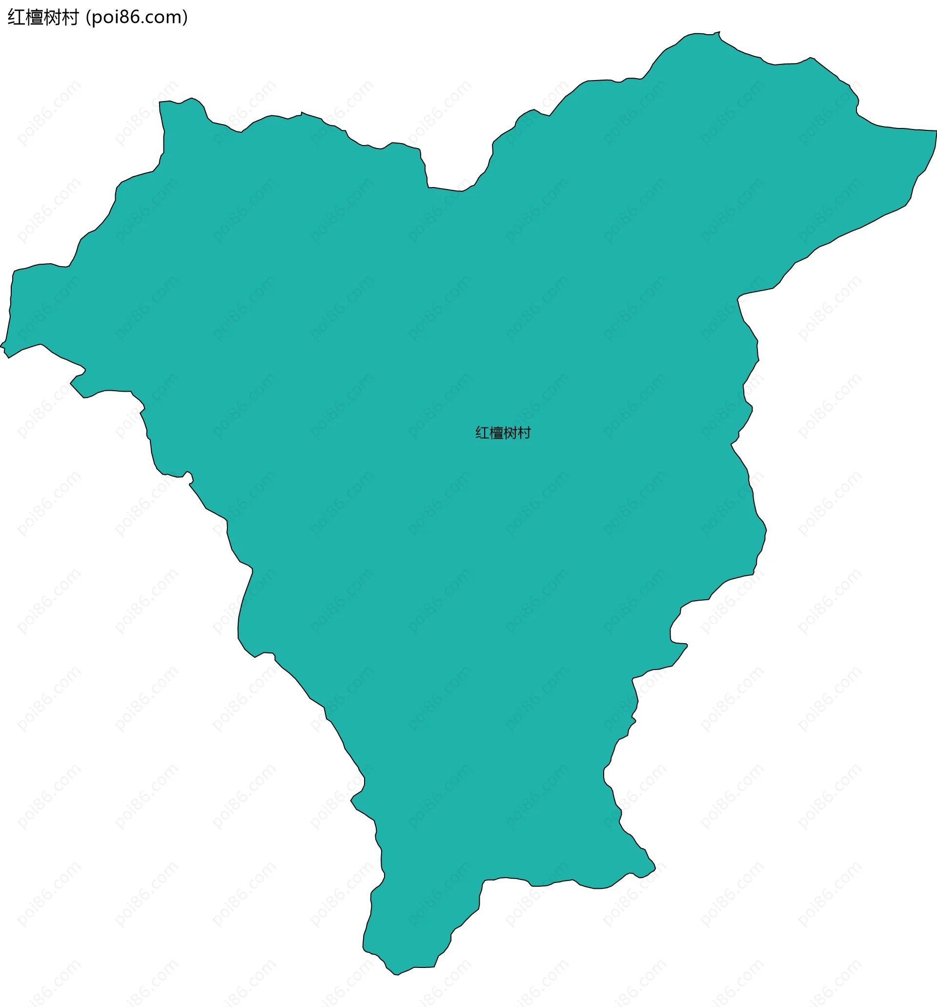 红檀树村边界地图