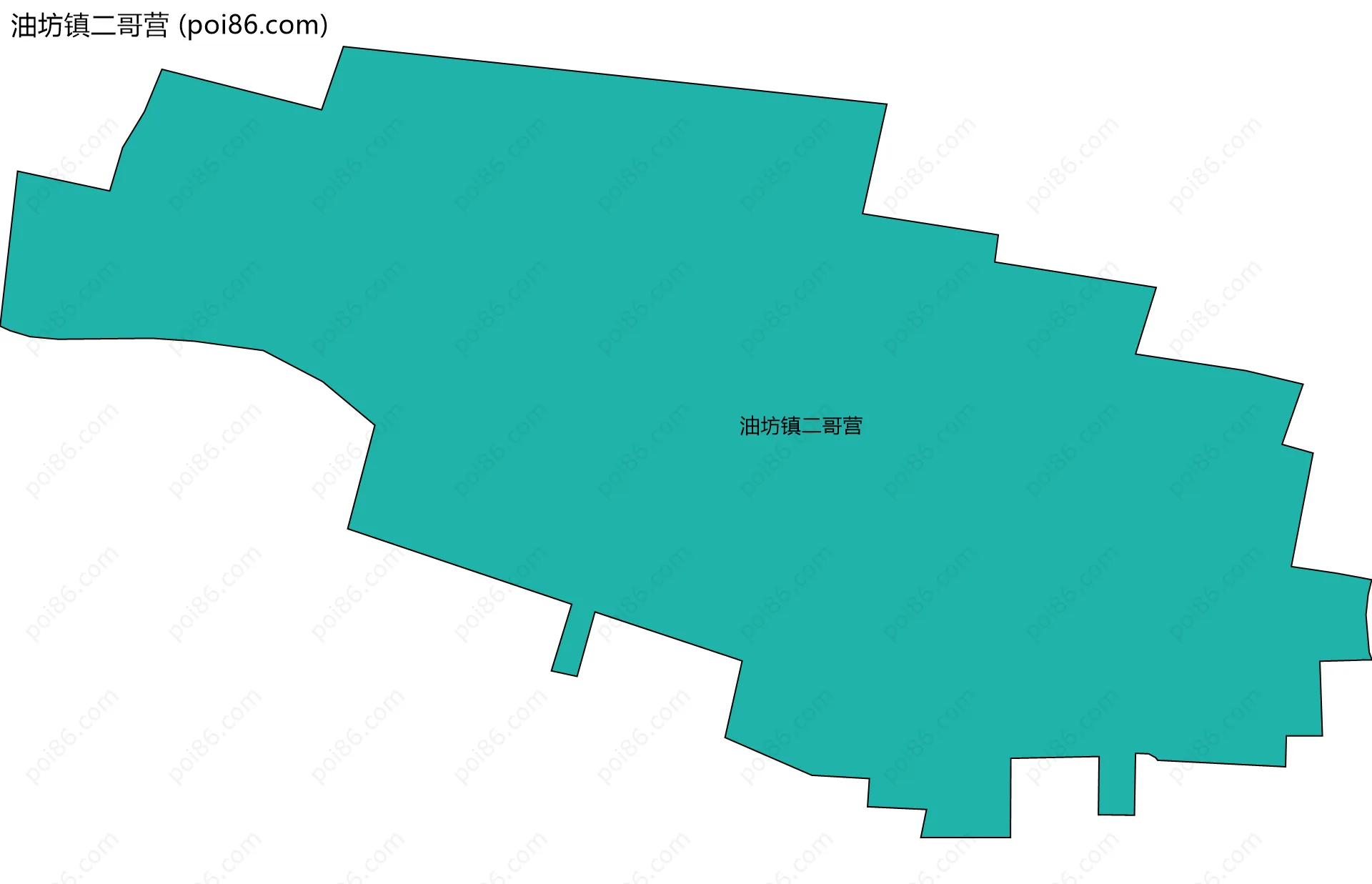 油坊镇二哥营边界地图