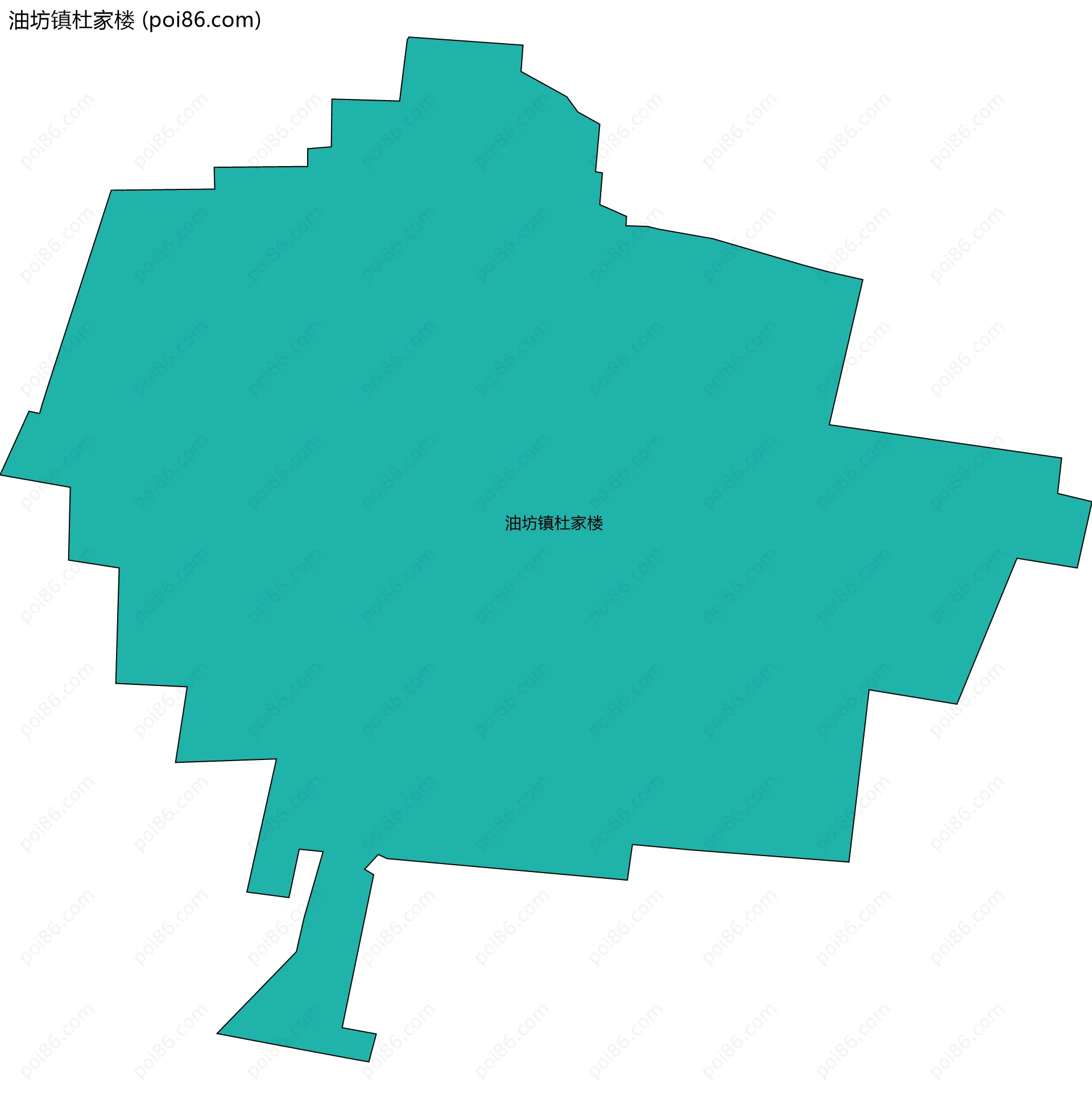 油坊镇杜家楼边界地图