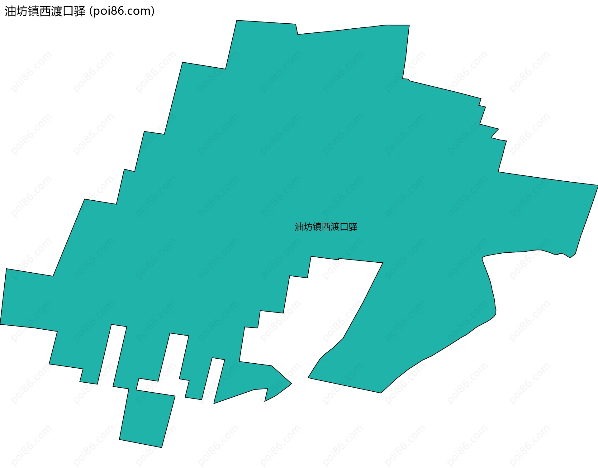 油坊镇西渡口驿边界地图