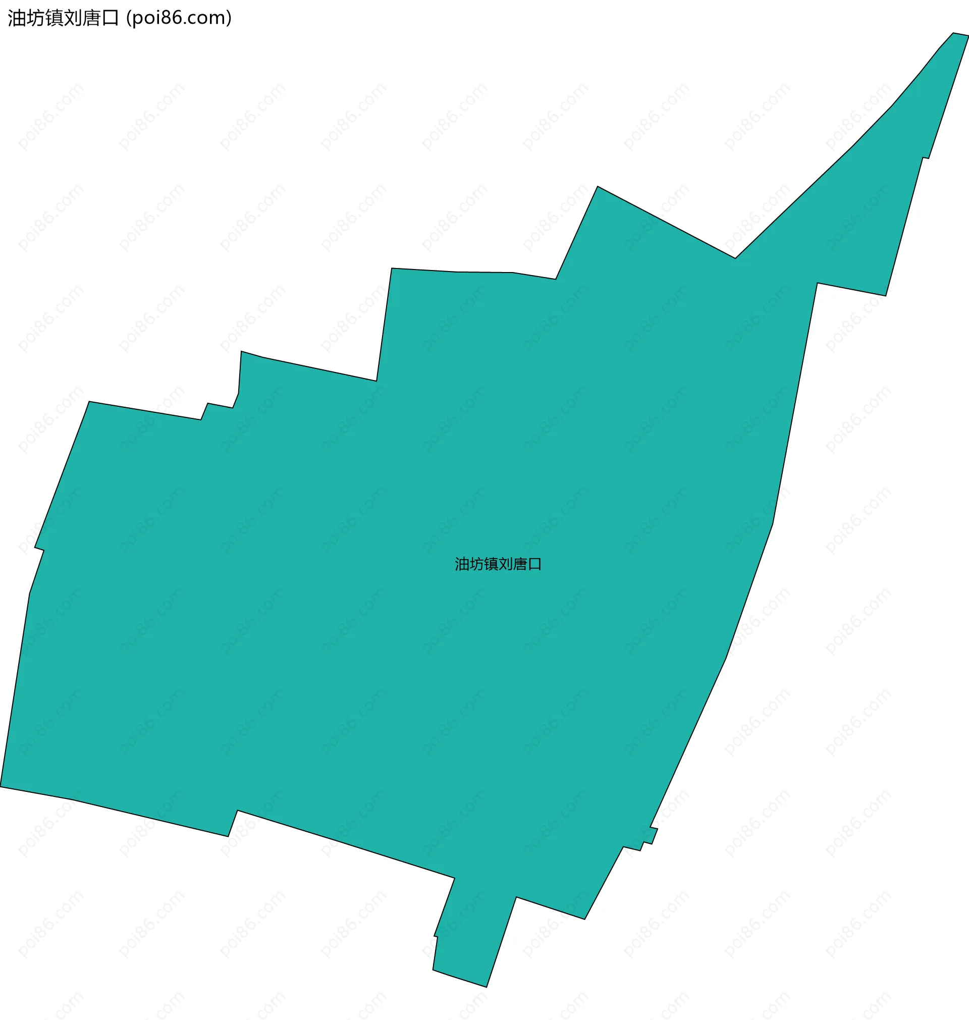 油坊镇刘唐口边界地图