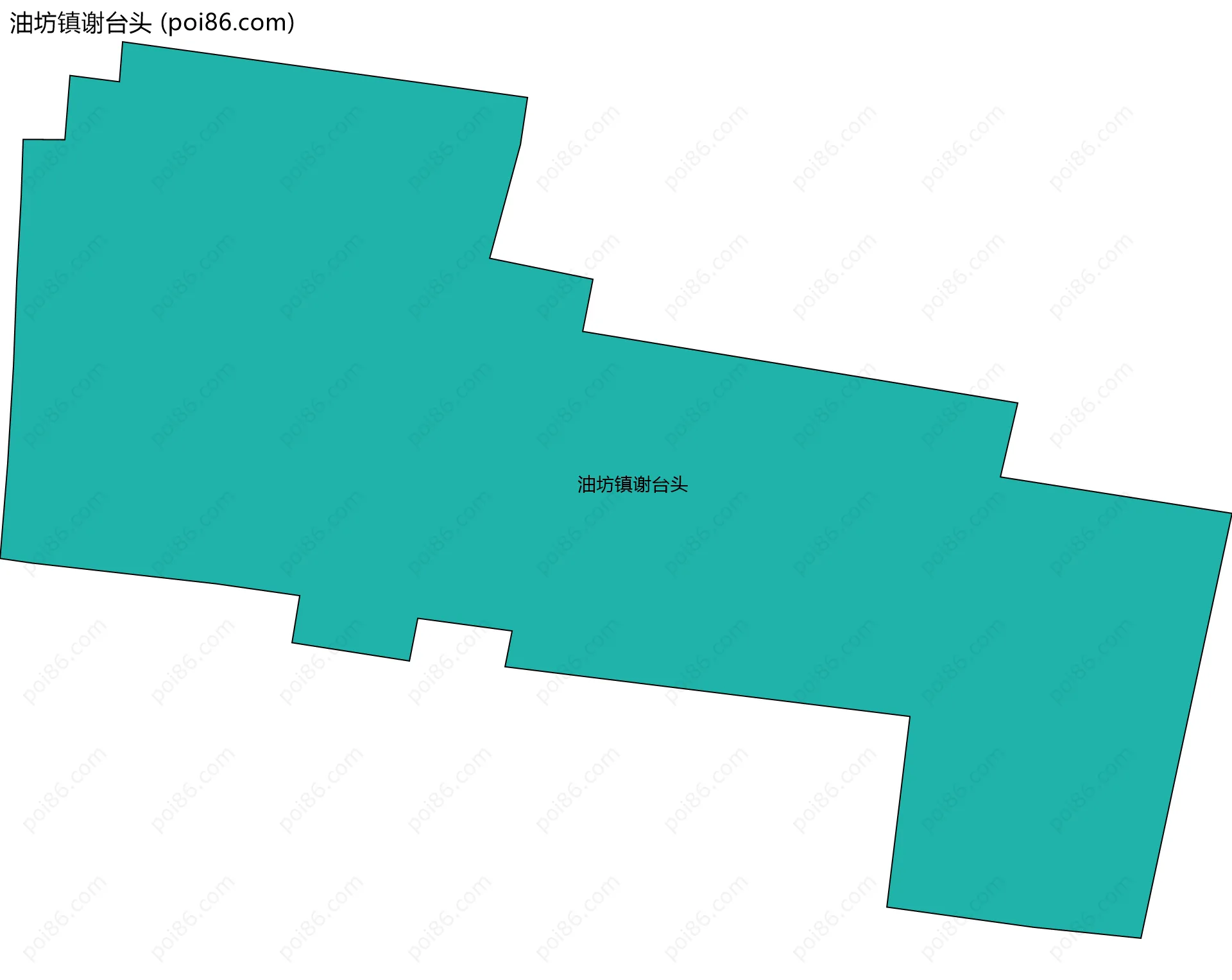 油坊镇谢台头边界地图