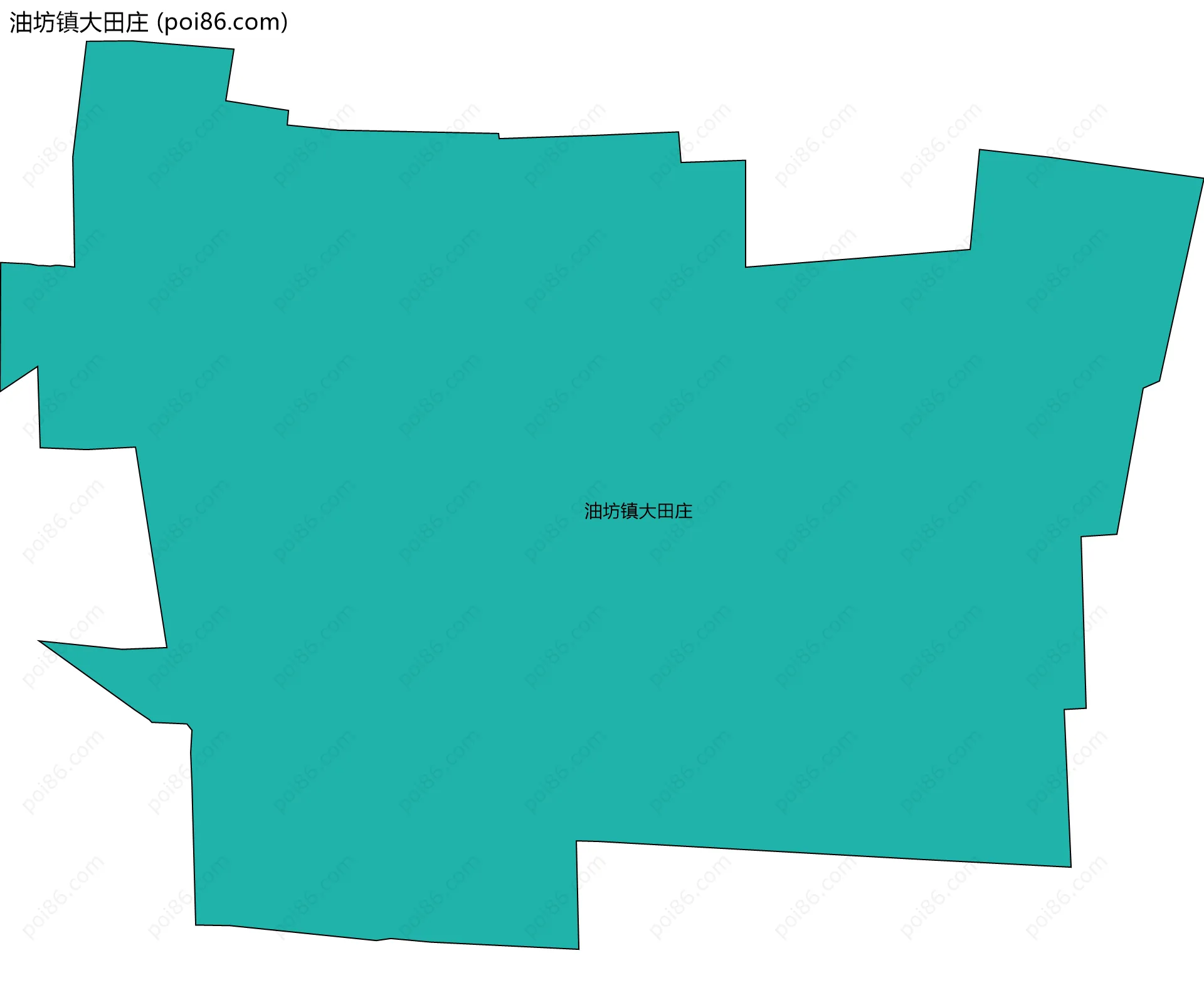 油坊镇大田庄边界地图