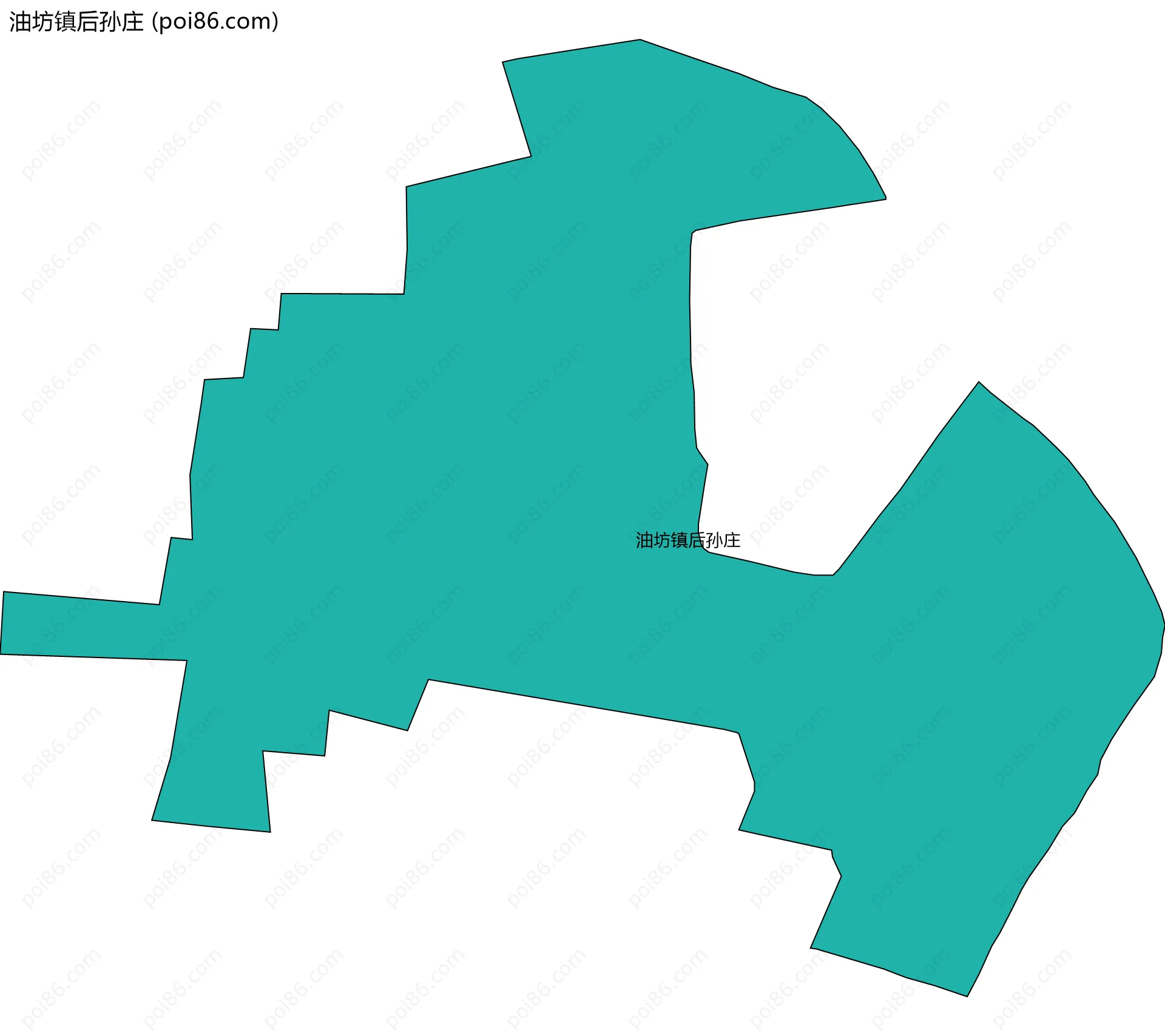 油坊镇后孙庄边界地图