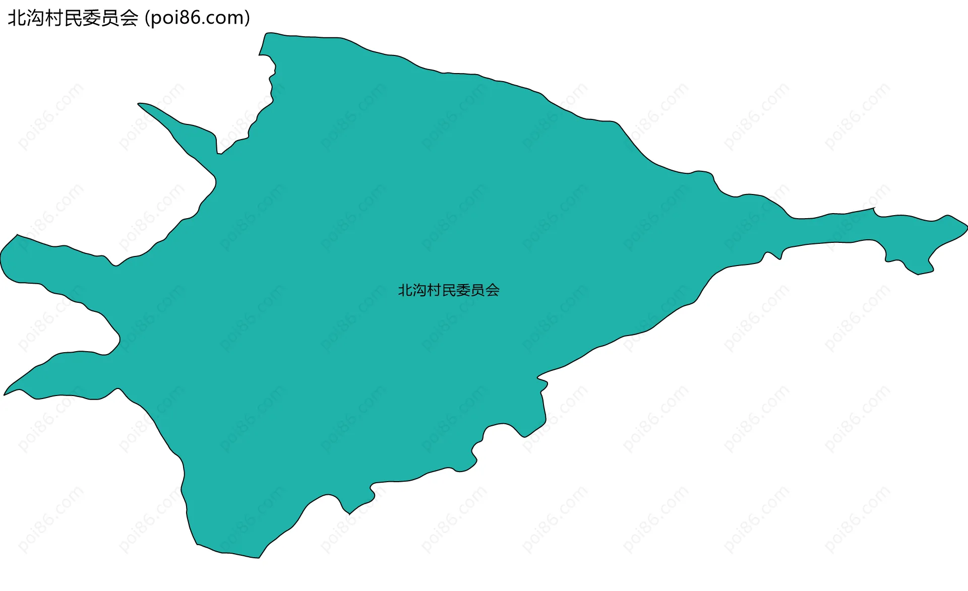 北沟村民委员会边界地图