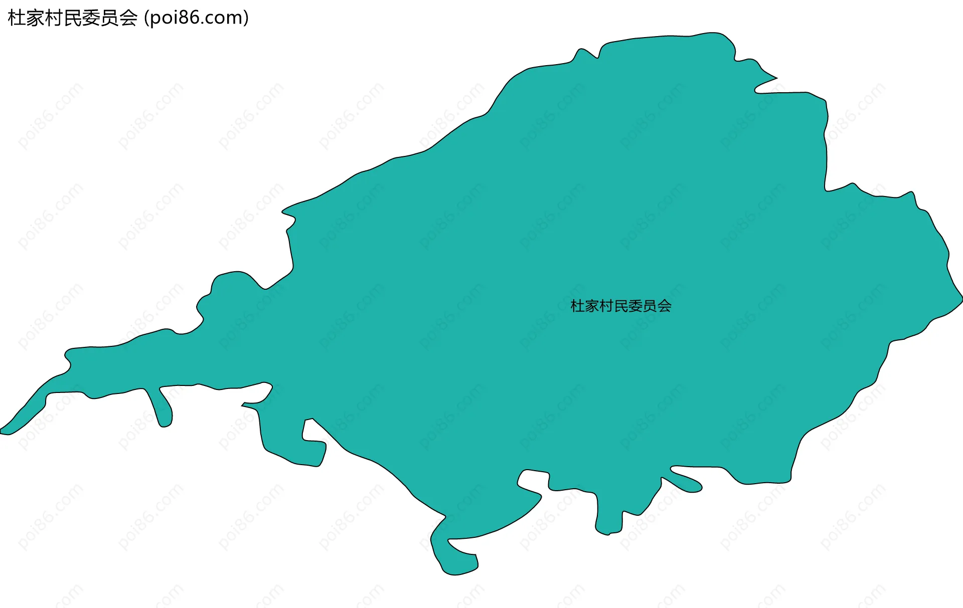 杜家村民委员会边界地图