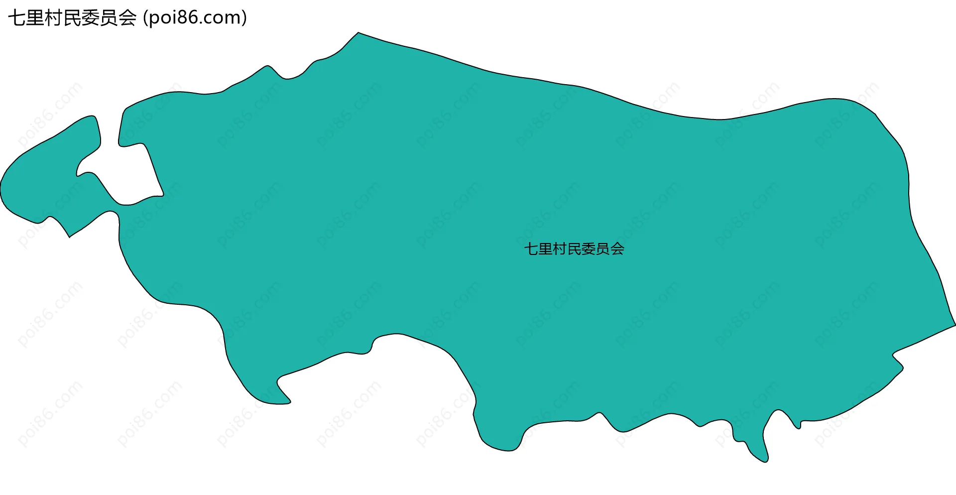 七里村民委员会边界地图
