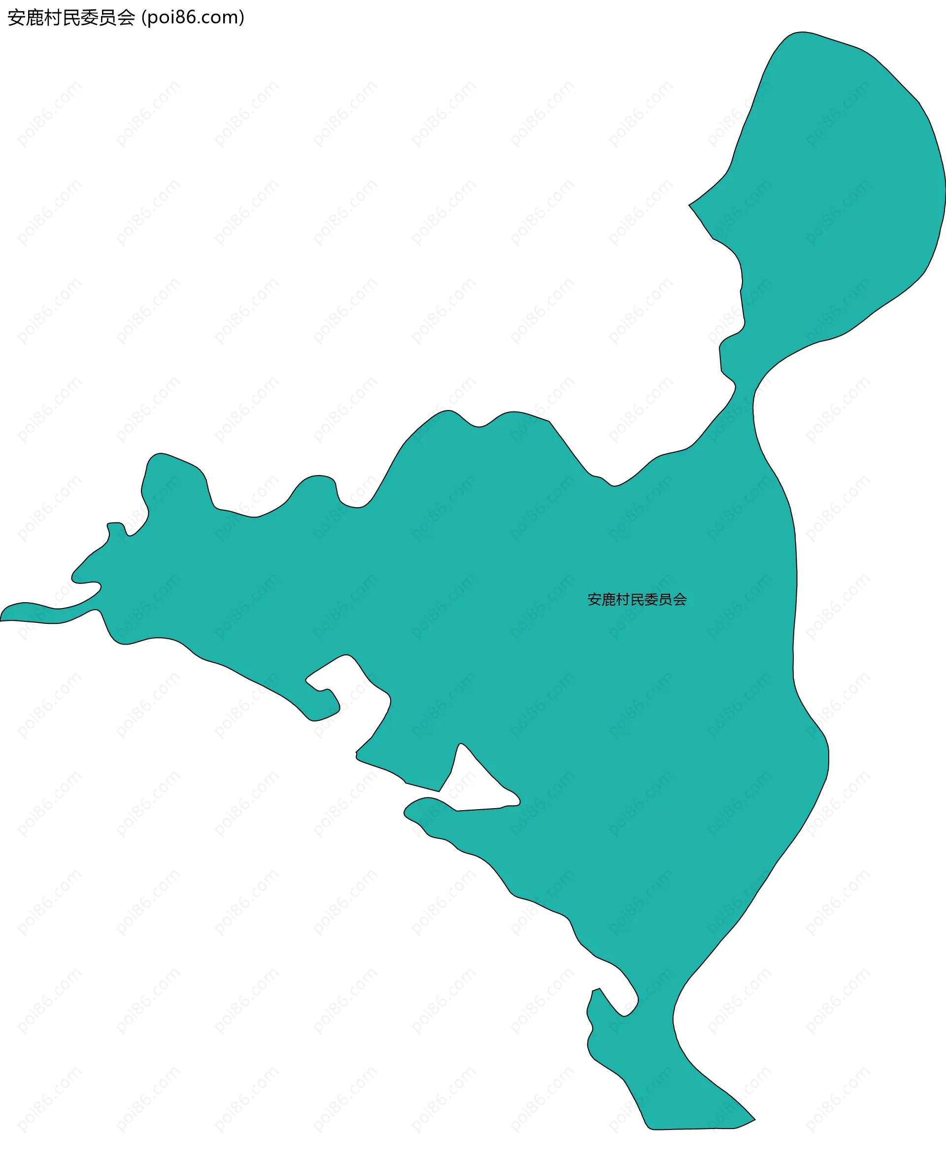 安鹿村民委员会边界地图