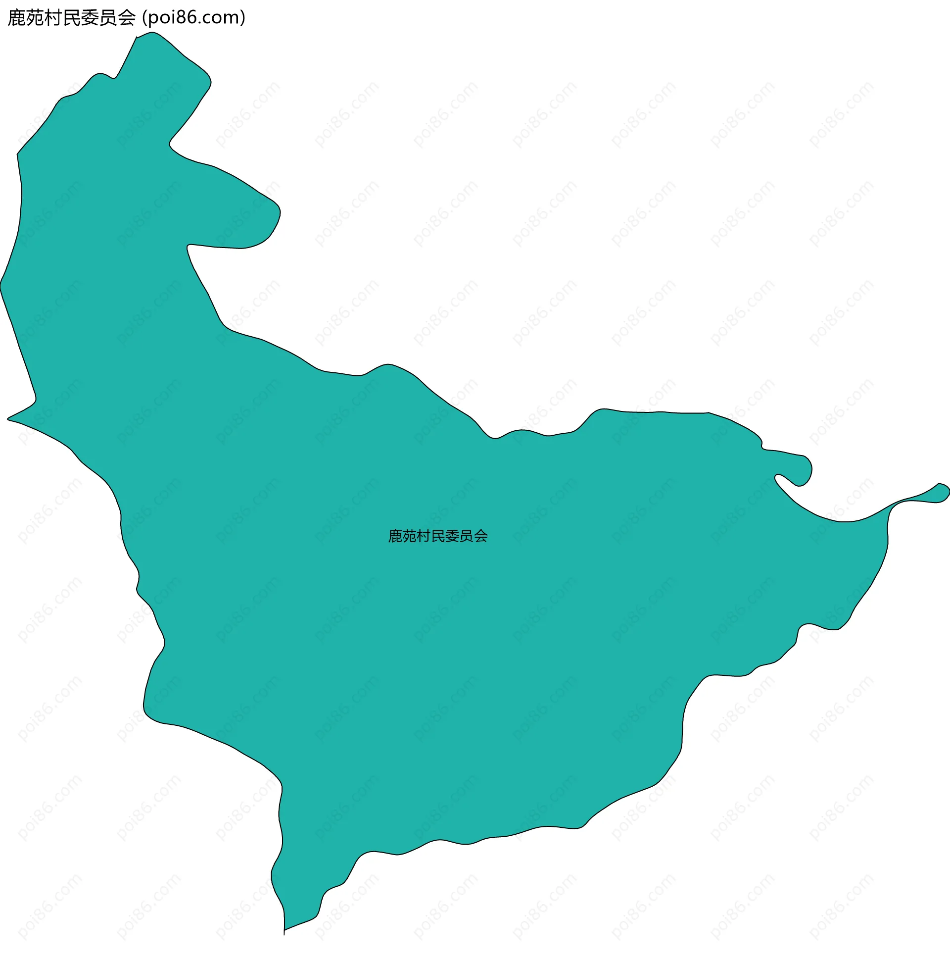 鹿苑村民委员会边界地图