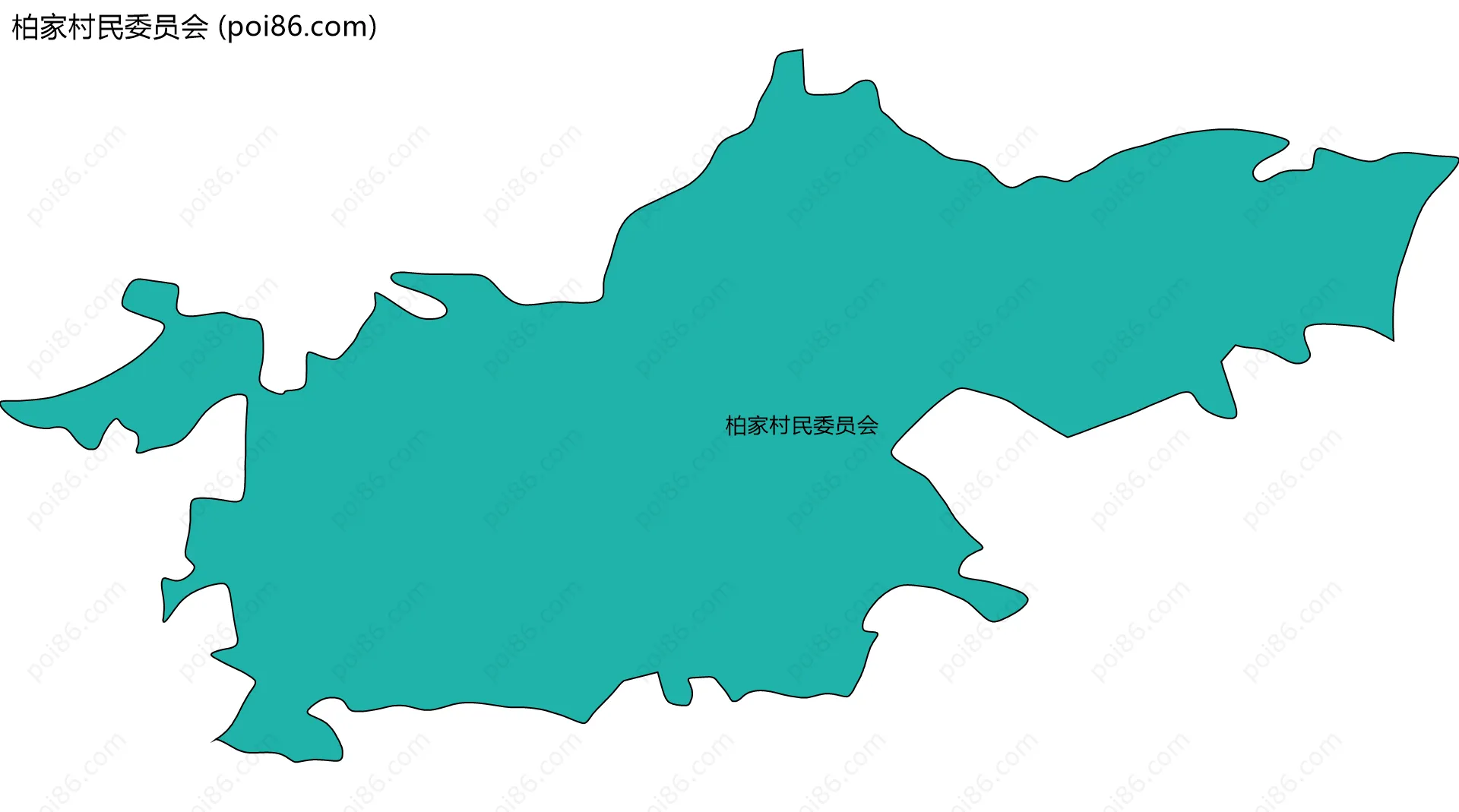 柏家村民委员会边界地图