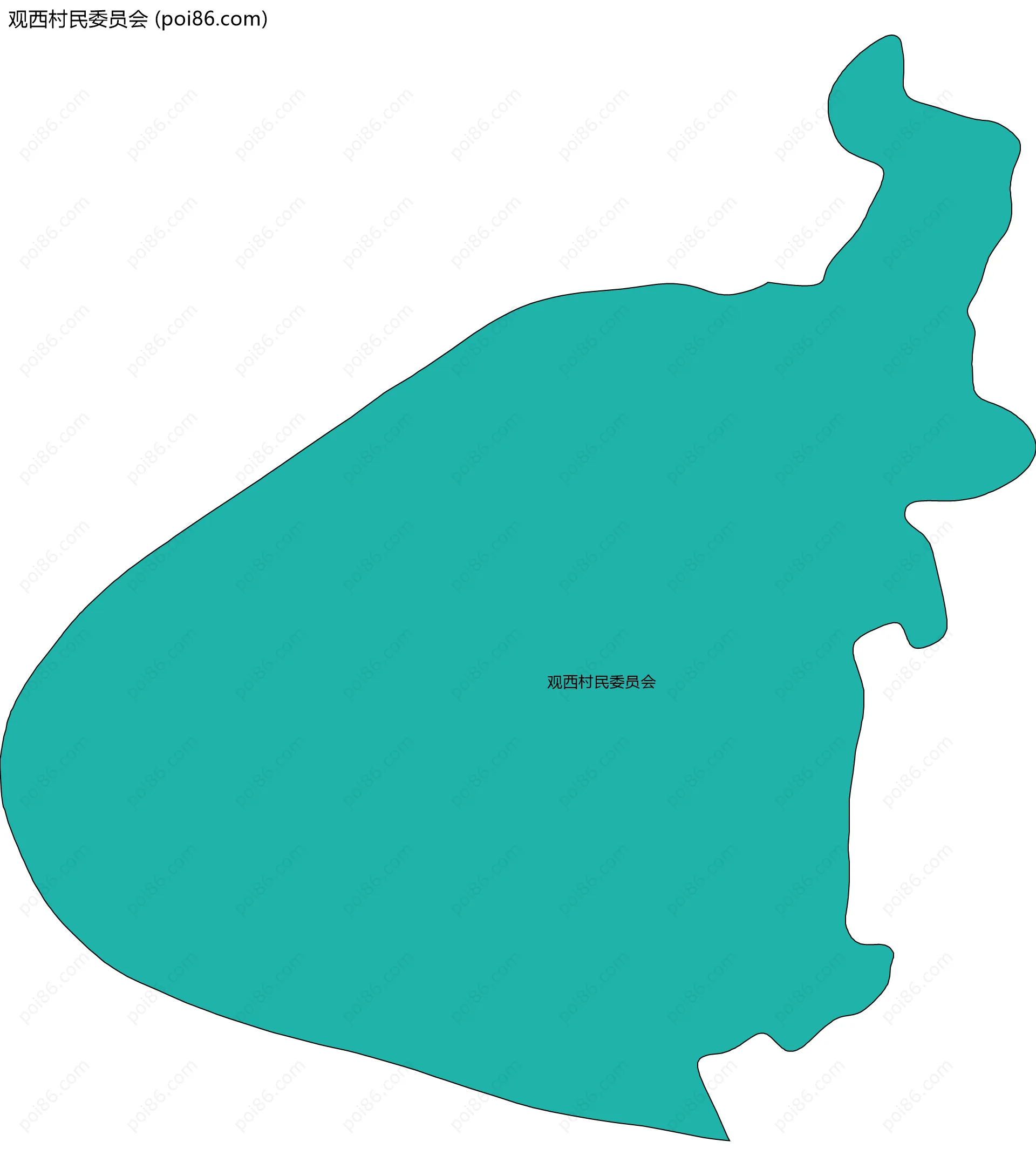 观西村民委员会边界地图