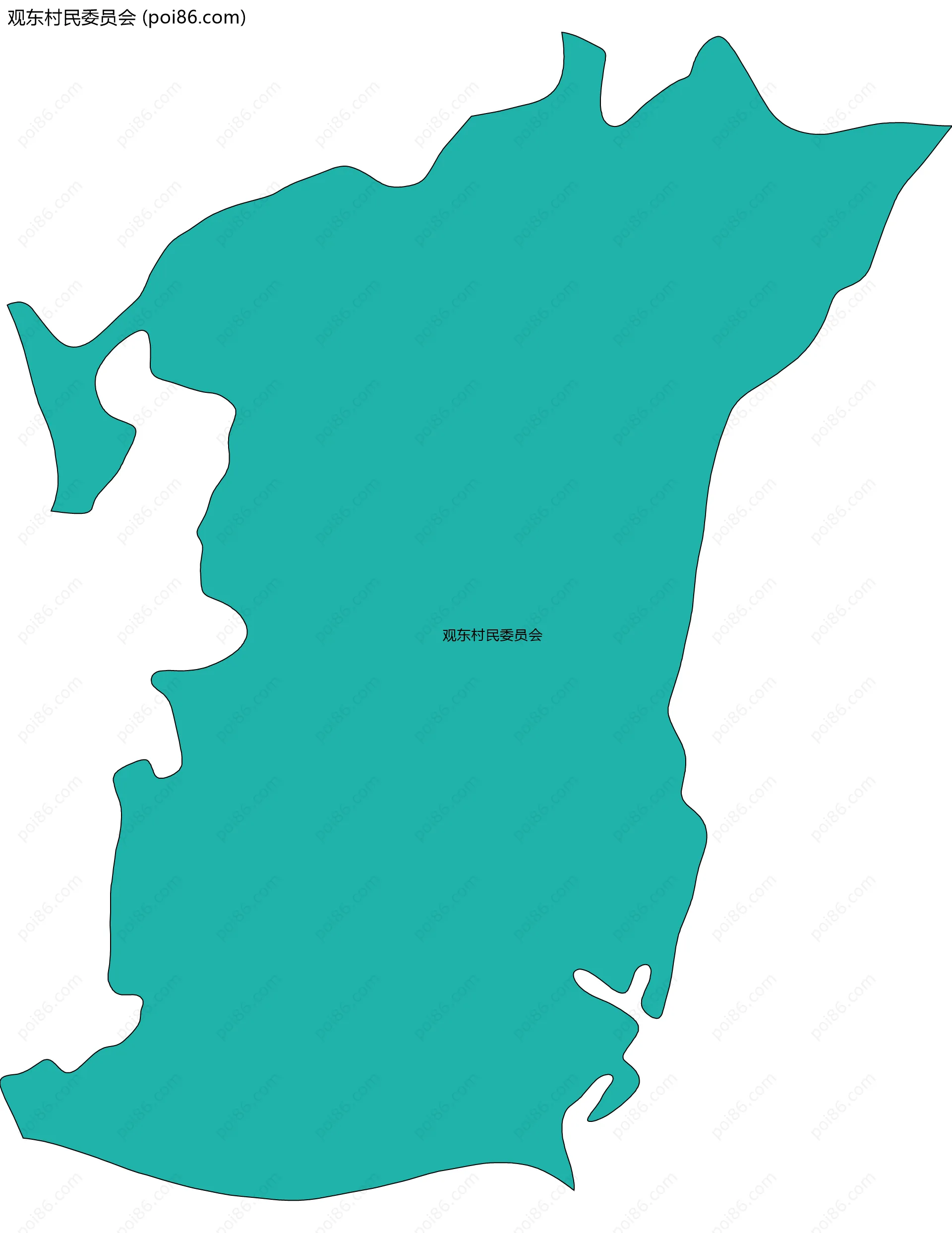 观东村民委员会边界地图