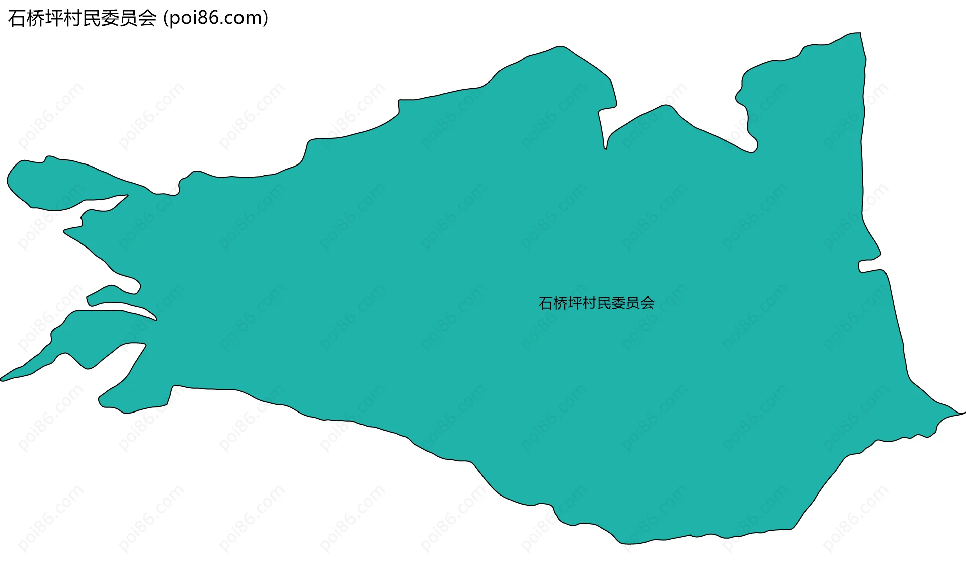 石桥坪村民委员会边界地图