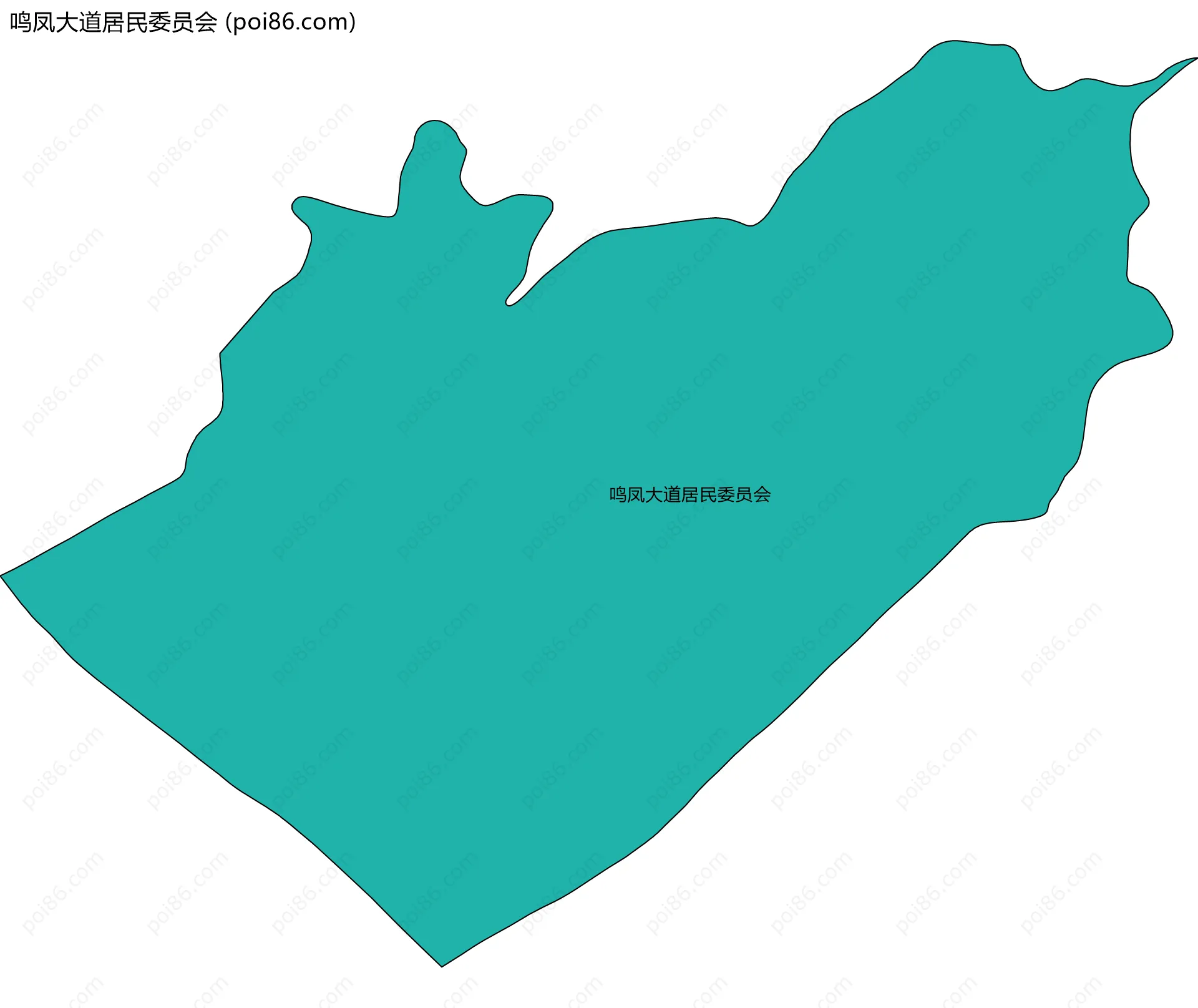 鸣凤大道居民委员会边界地图