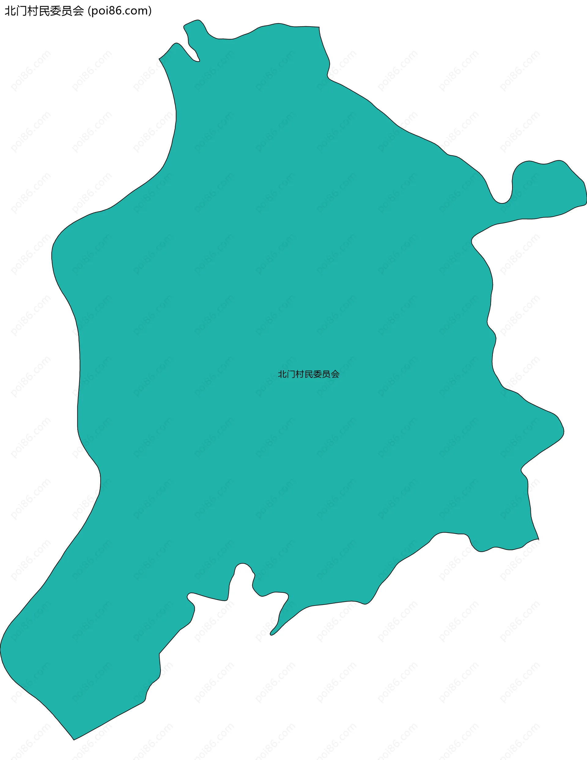 北门村民委员会边界地图