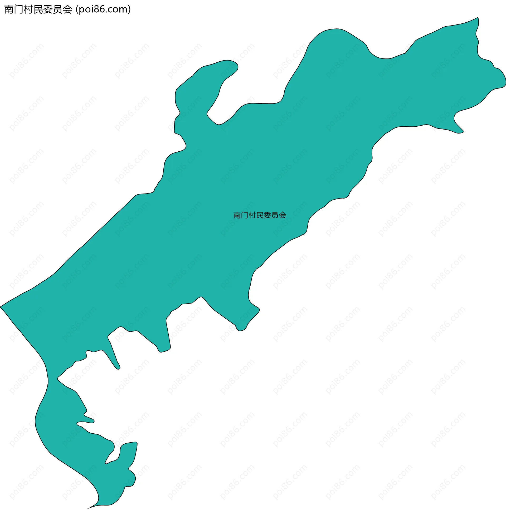 南门村民委员会边界地图