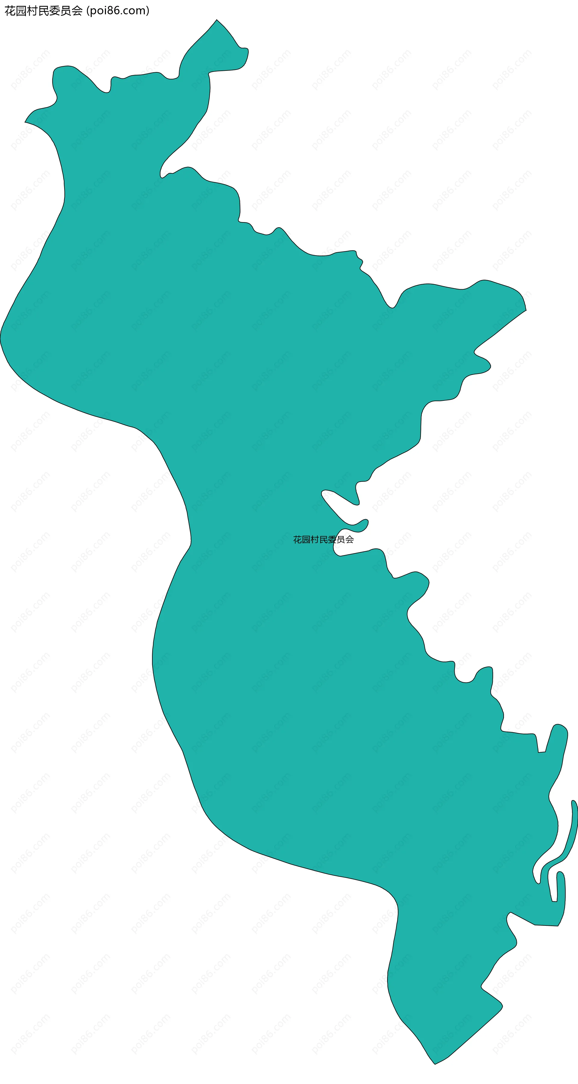 花园村民委员会边界地图