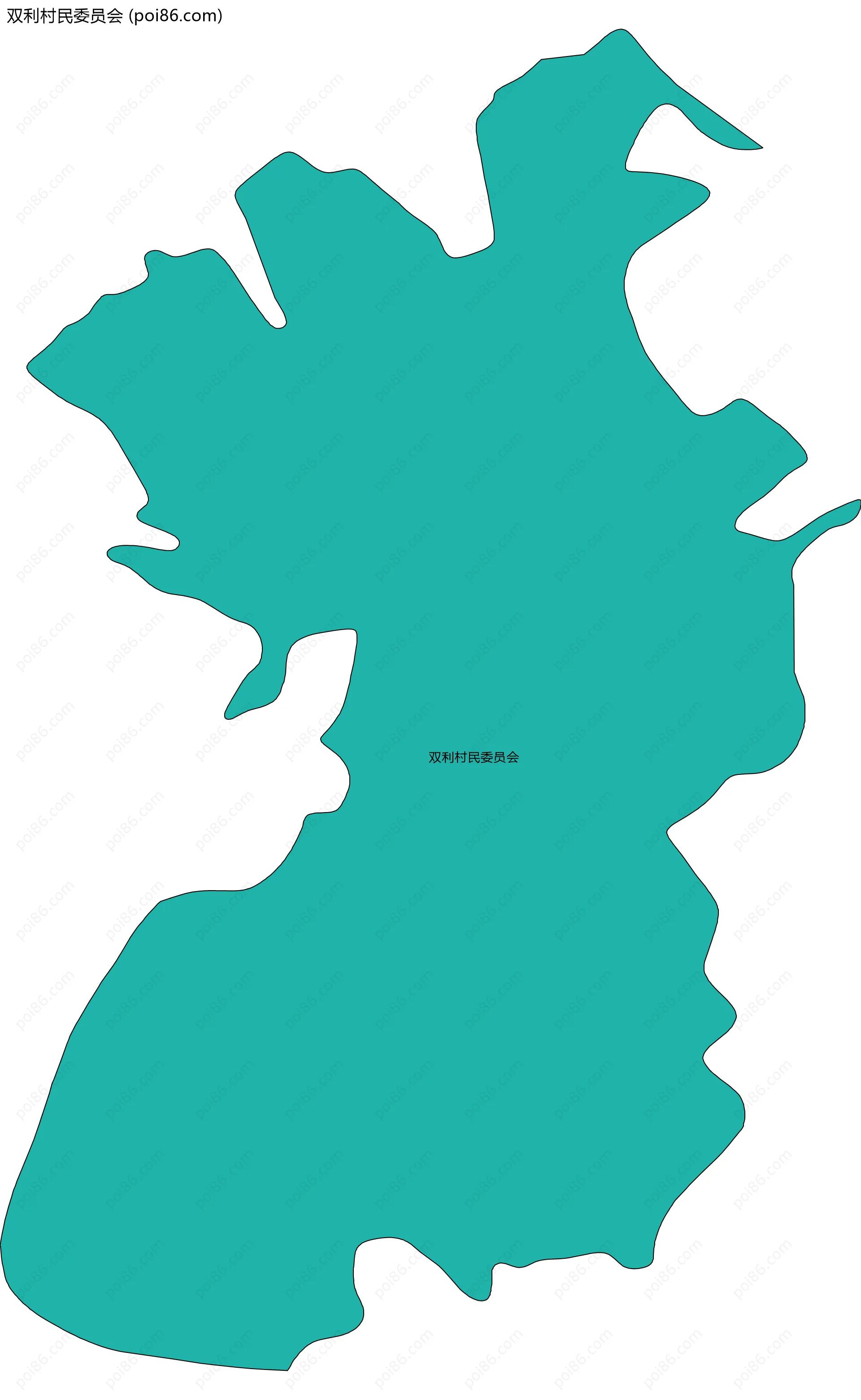 双利村民委员会边界地图