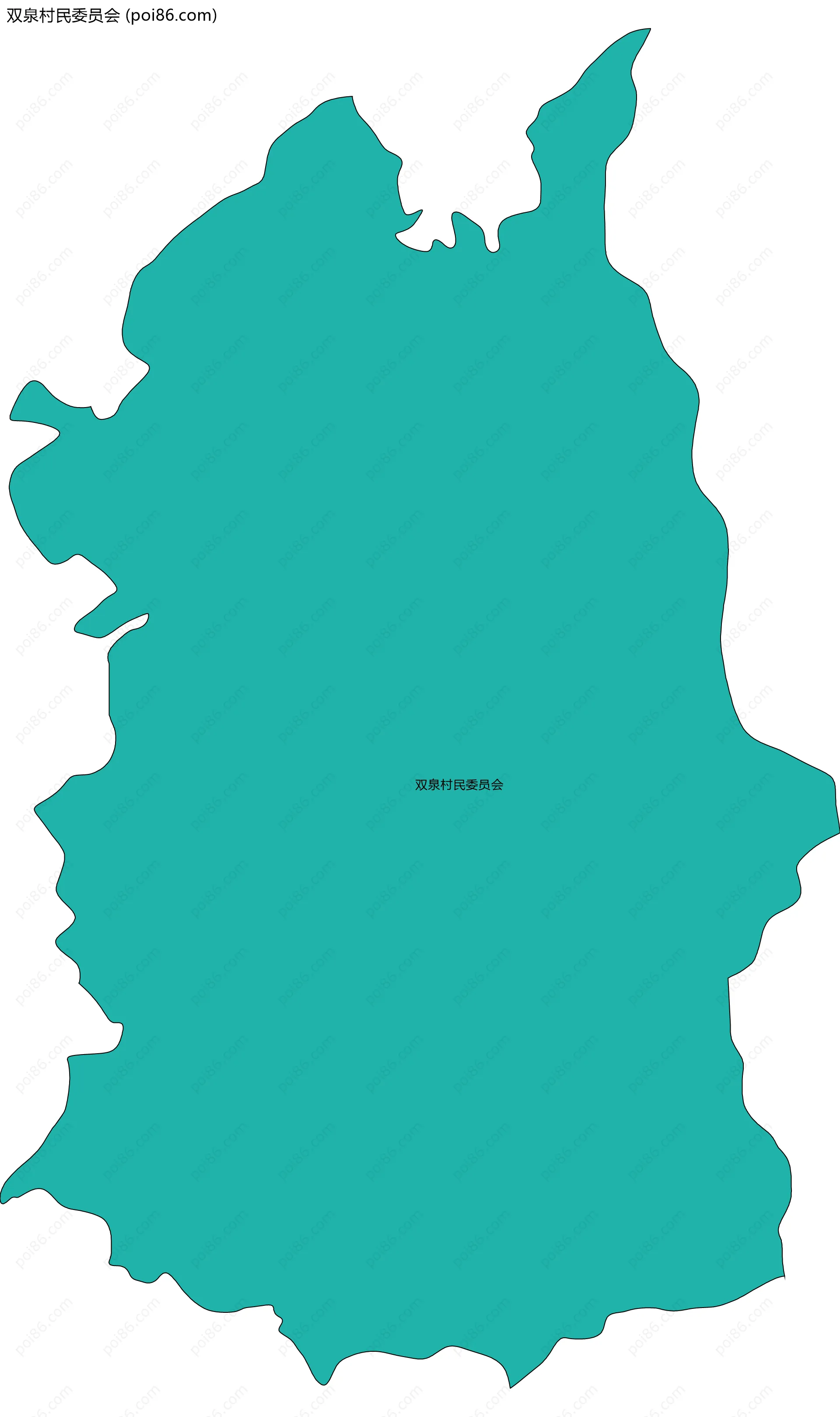 双泉村民委员会边界地图