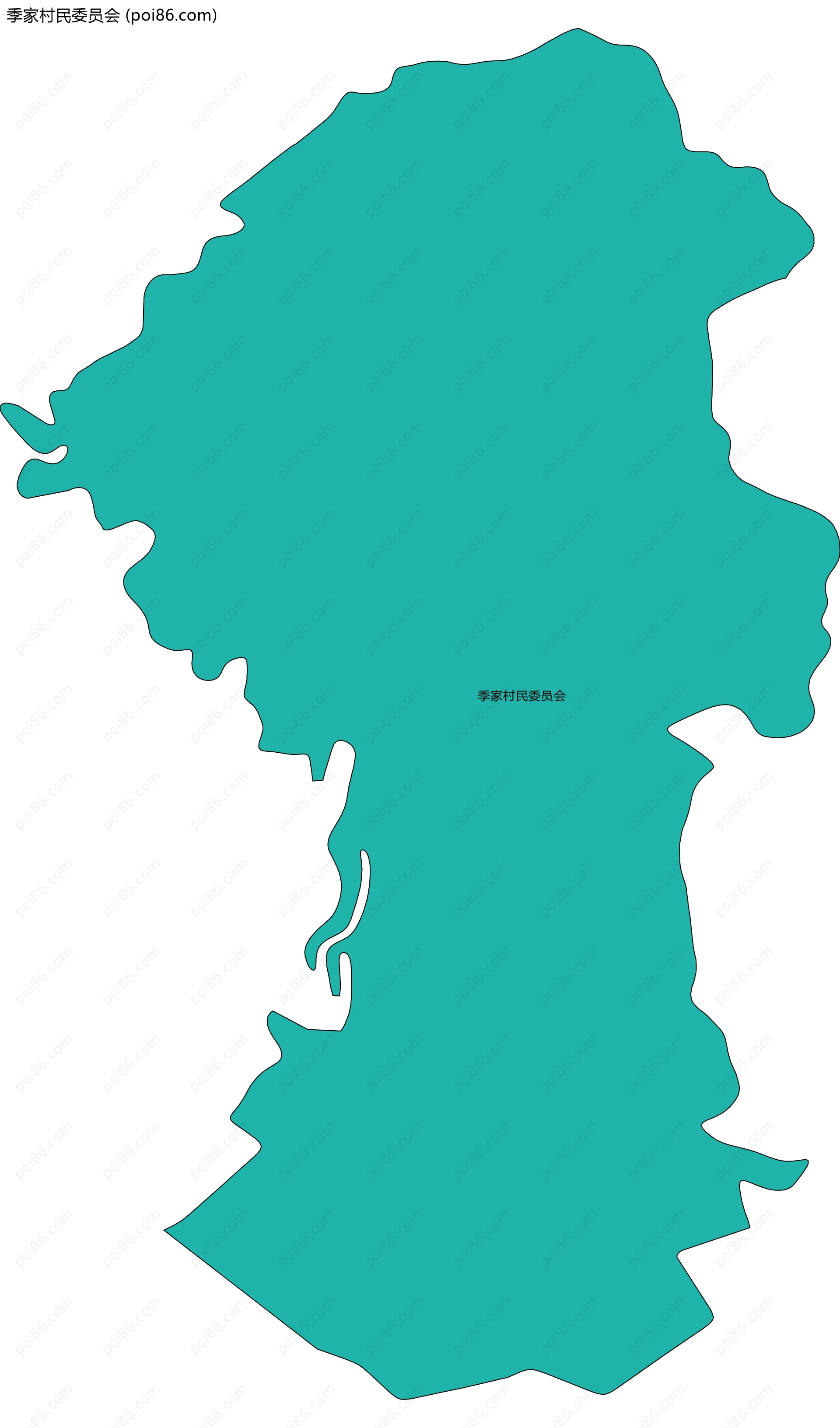 季家村民委员会边界地图