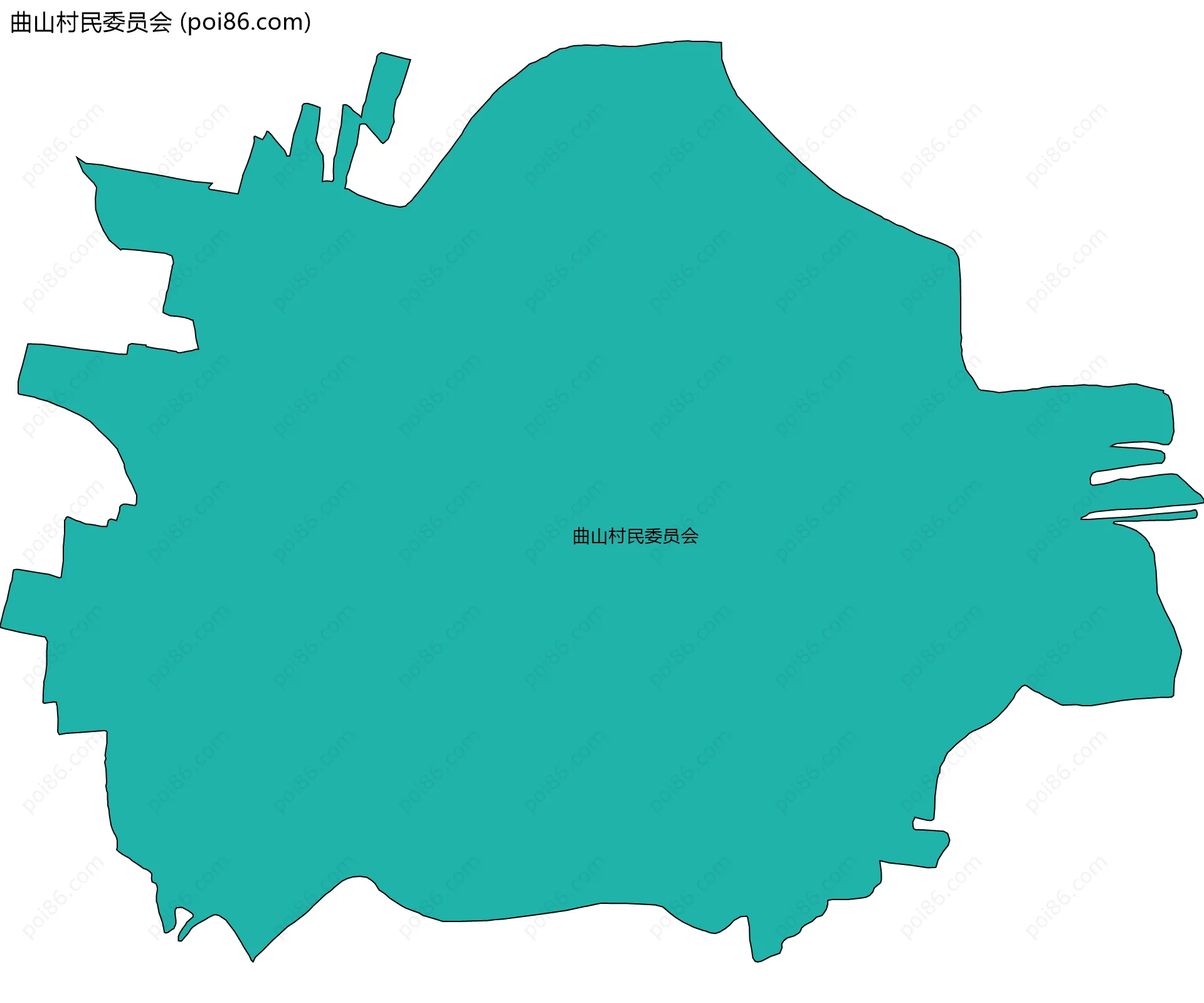 曲山村民委员会边界地图