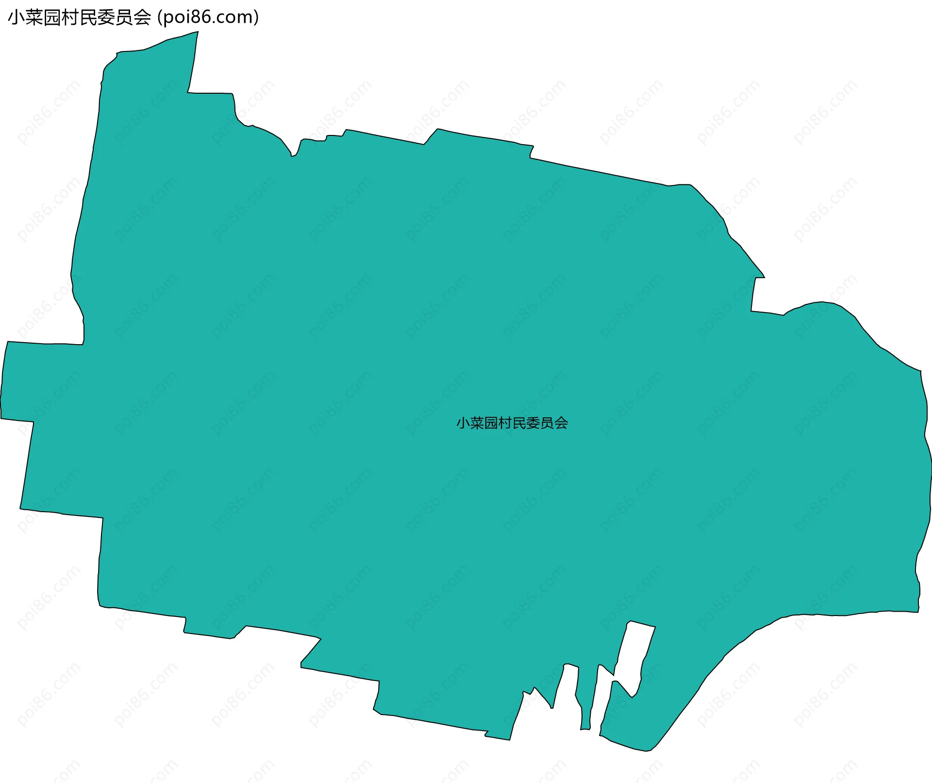 小菜园村民委员会边界地图