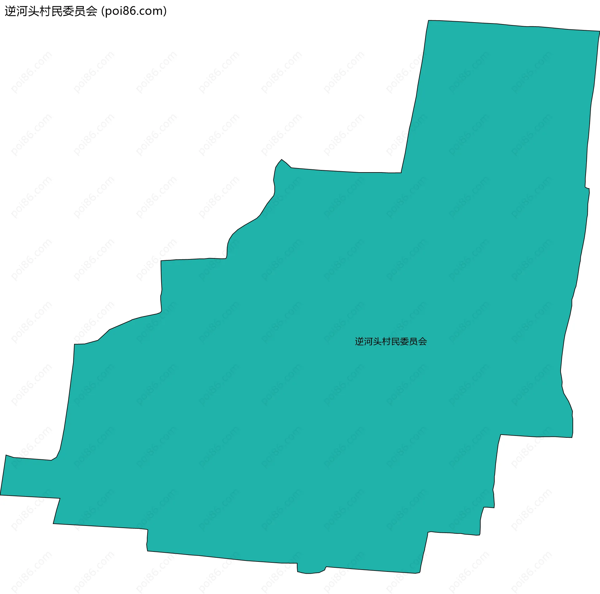 逆河头村民委员会边界地图