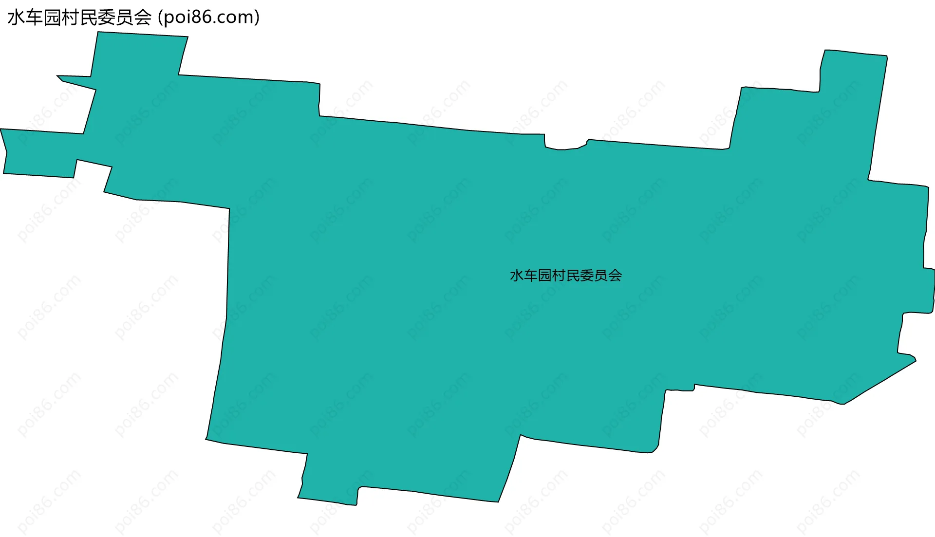 水车园村民委员会边界地图