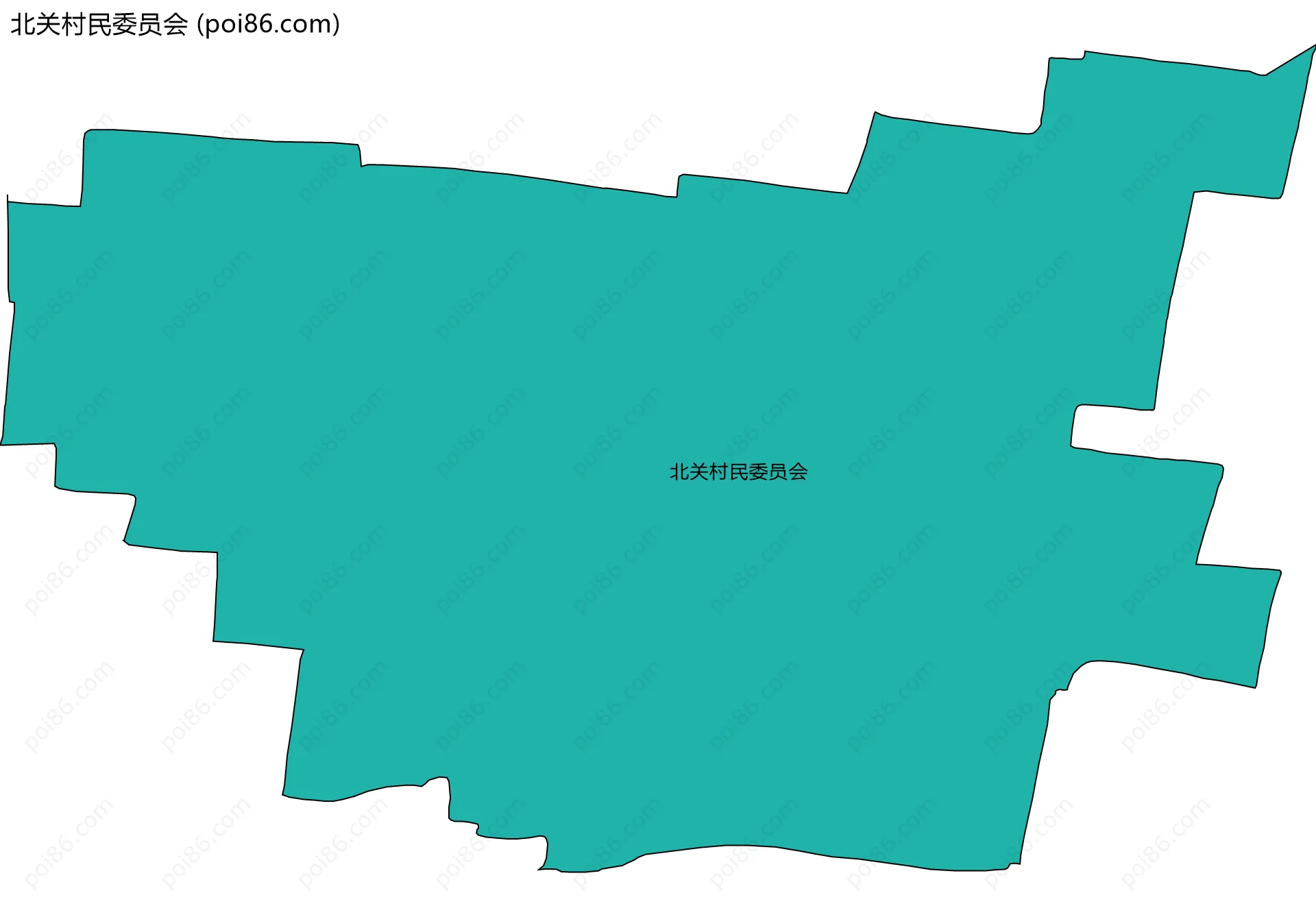 北关村民委员会边界地图