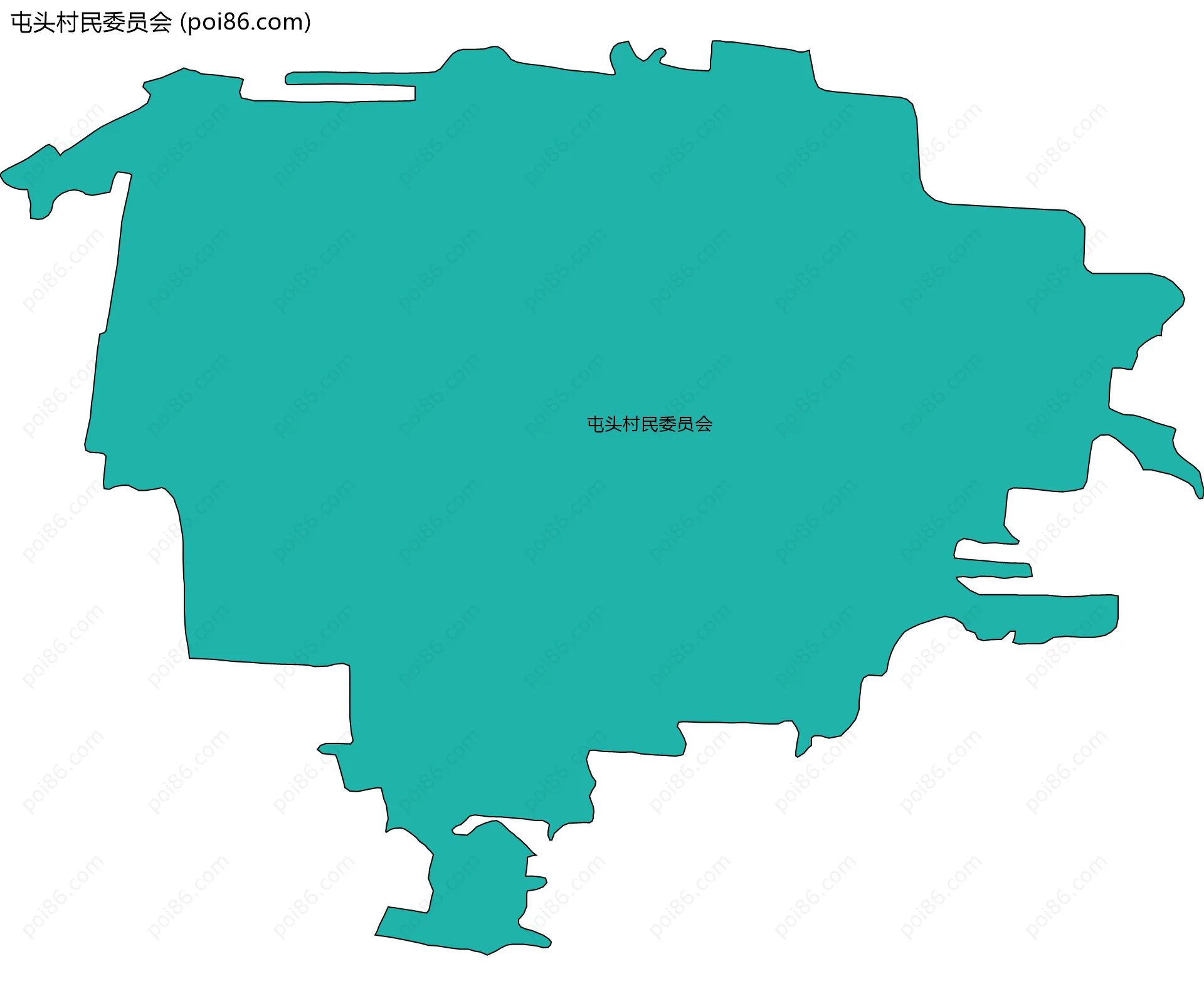 屯头村民委员会边界地图