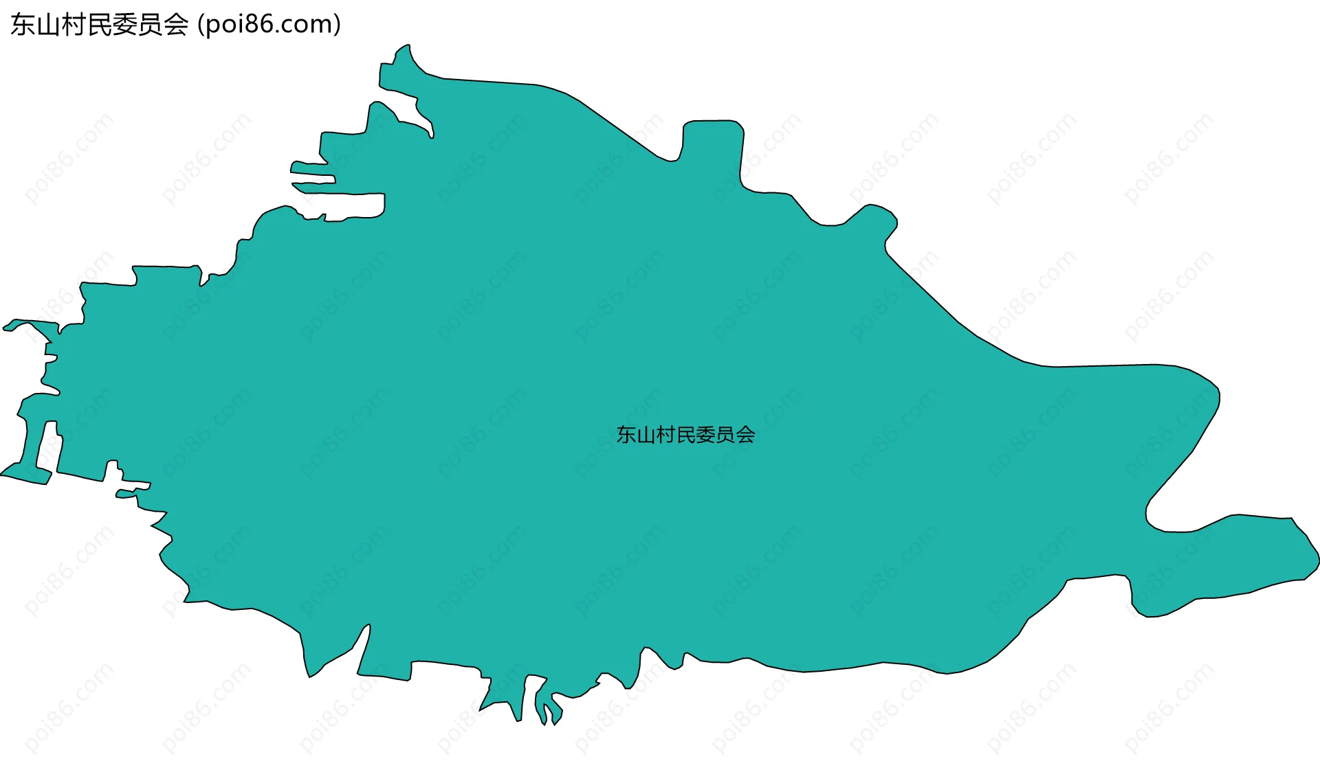 东山村民委员会边界地图