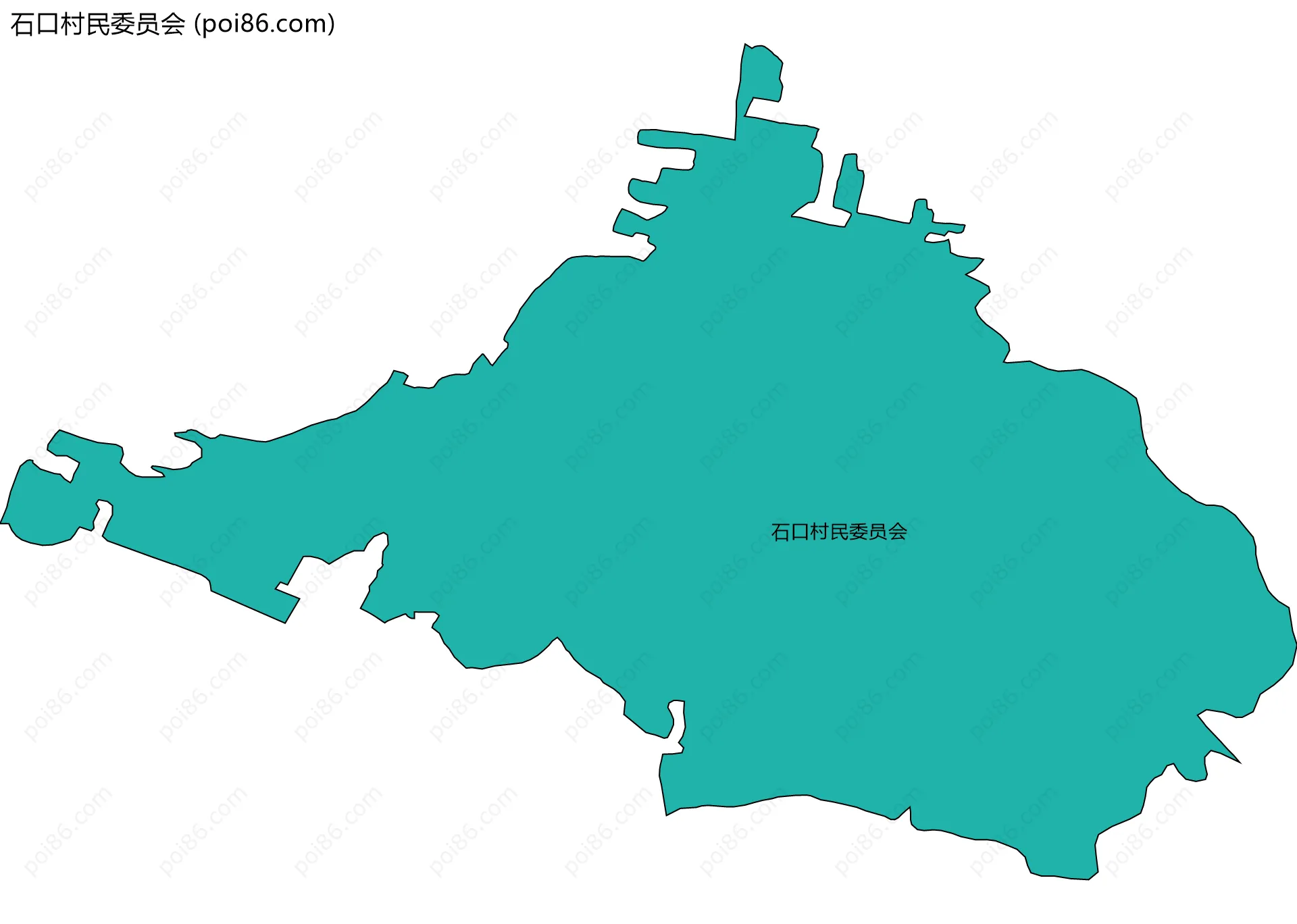 石口村民委员会边界地图