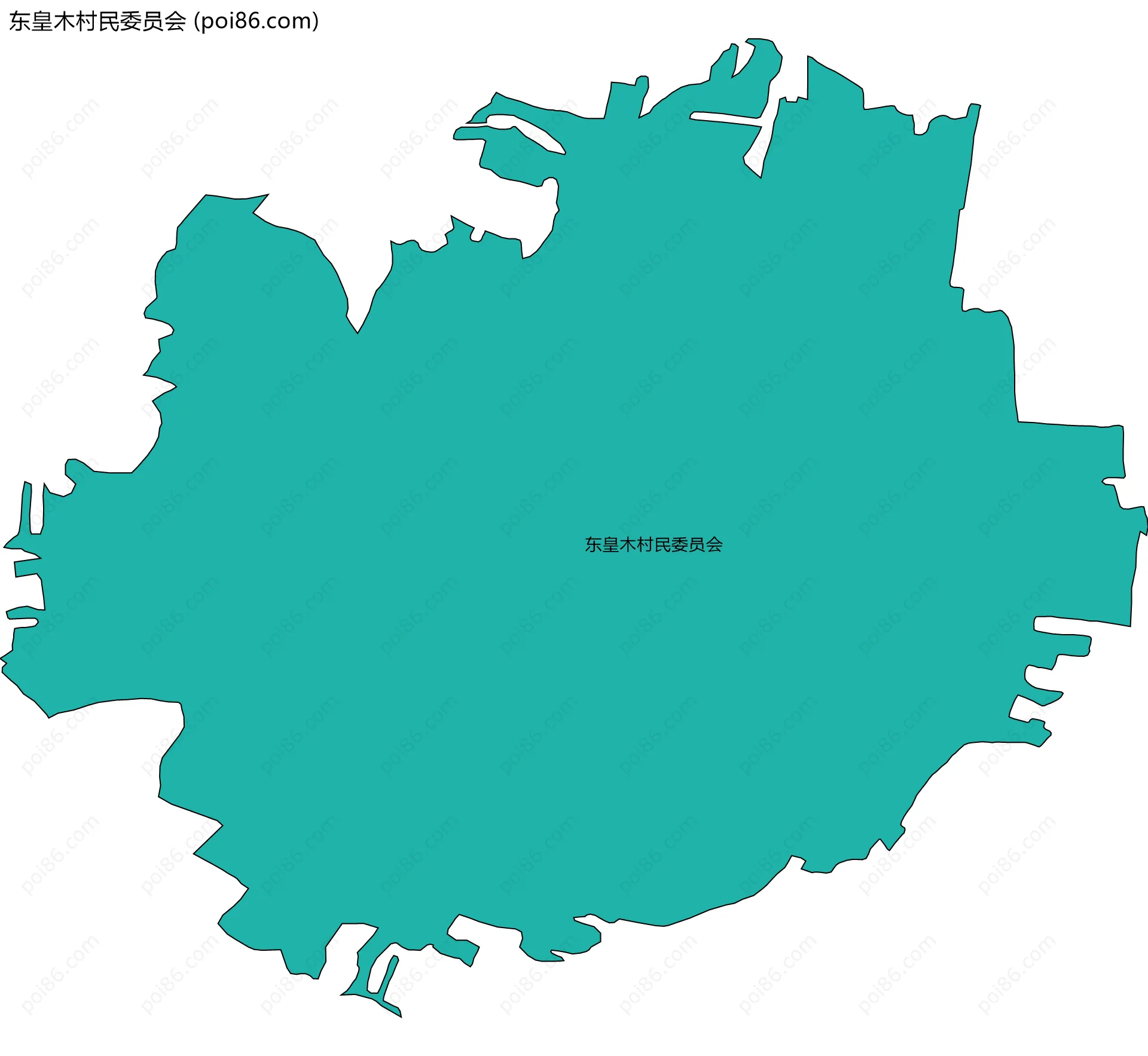 东皇木村民委员会边界地图