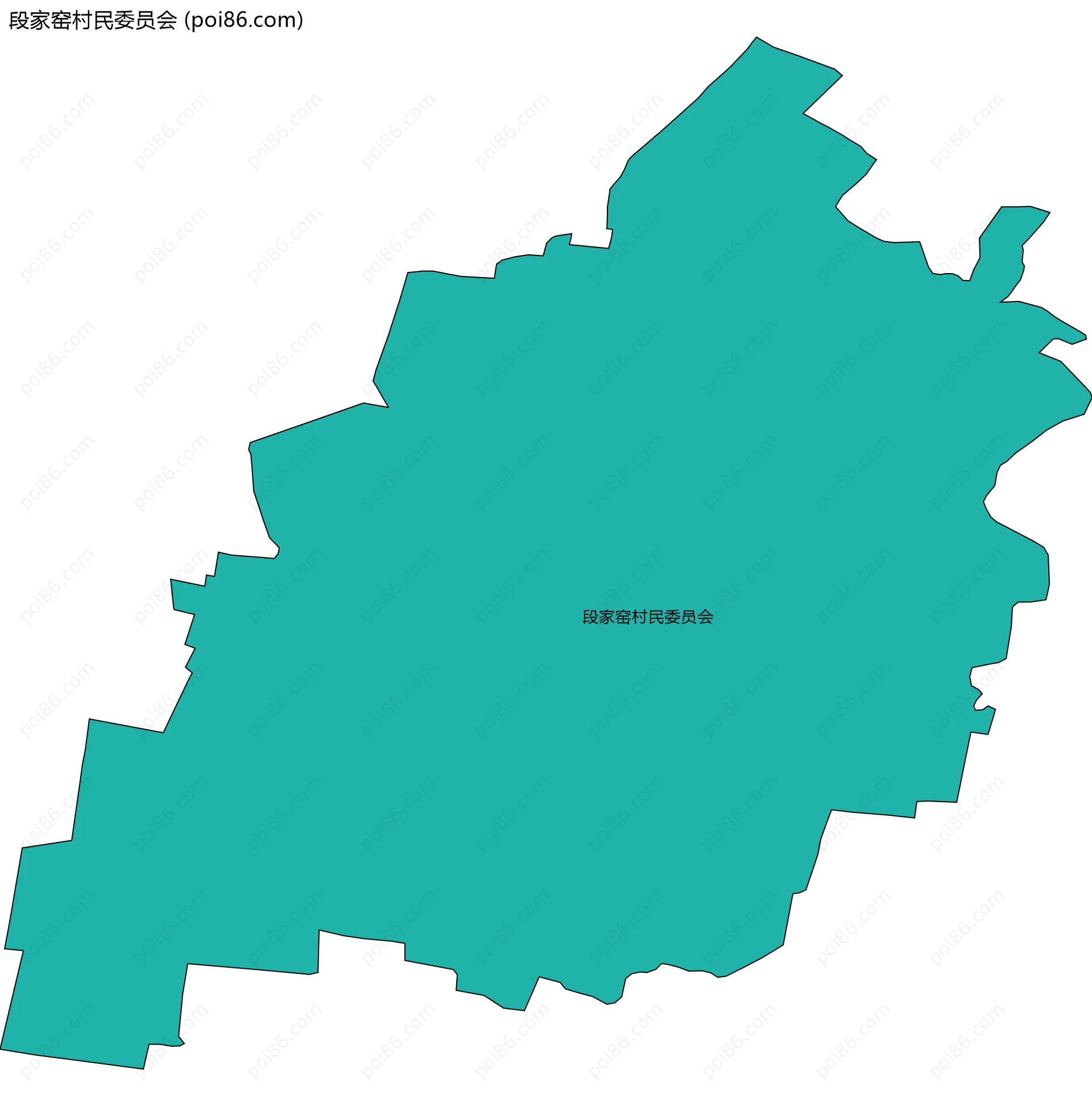 段家窑村民委员会边界地图