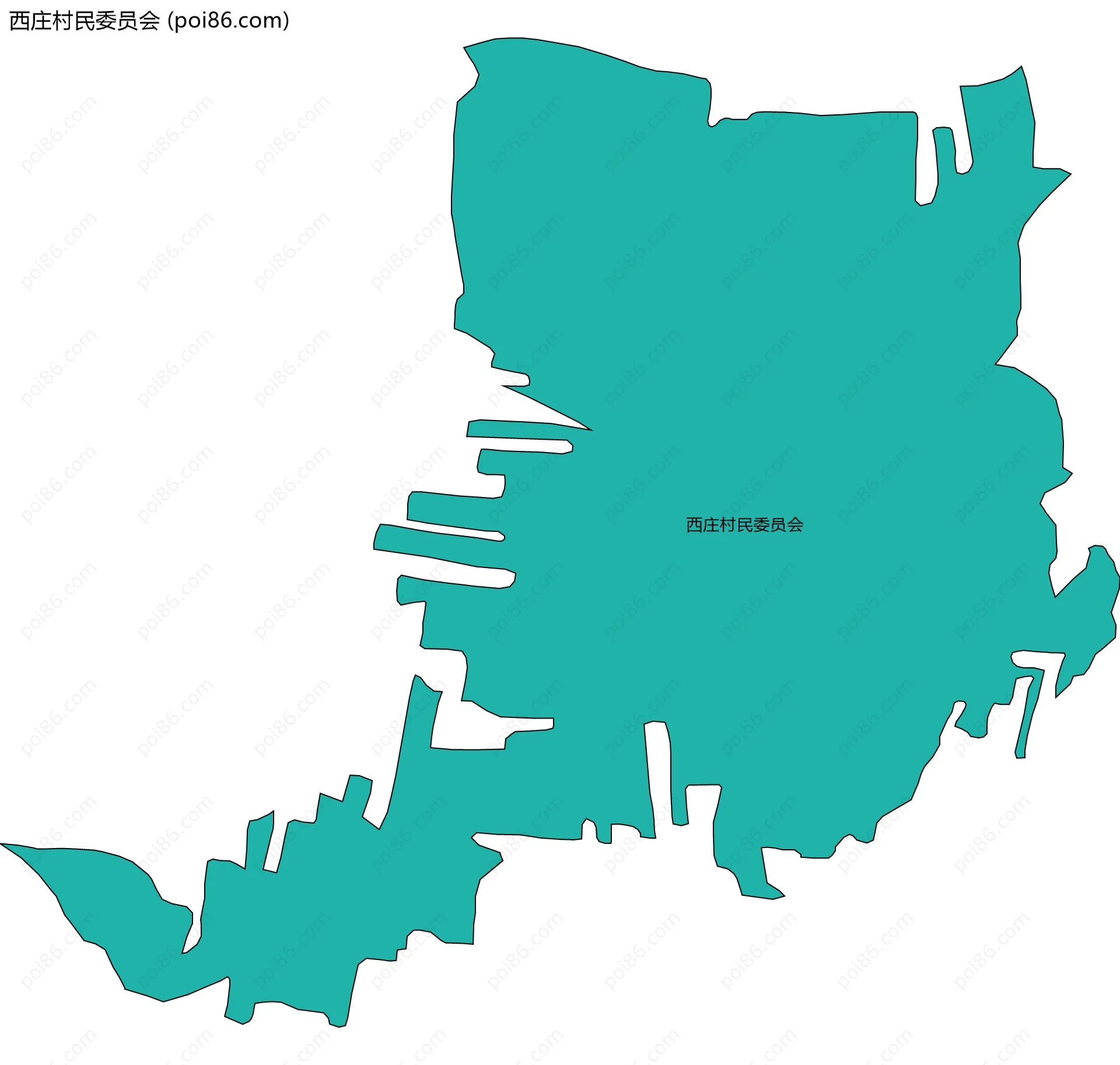 西庄村民委员会边界地图