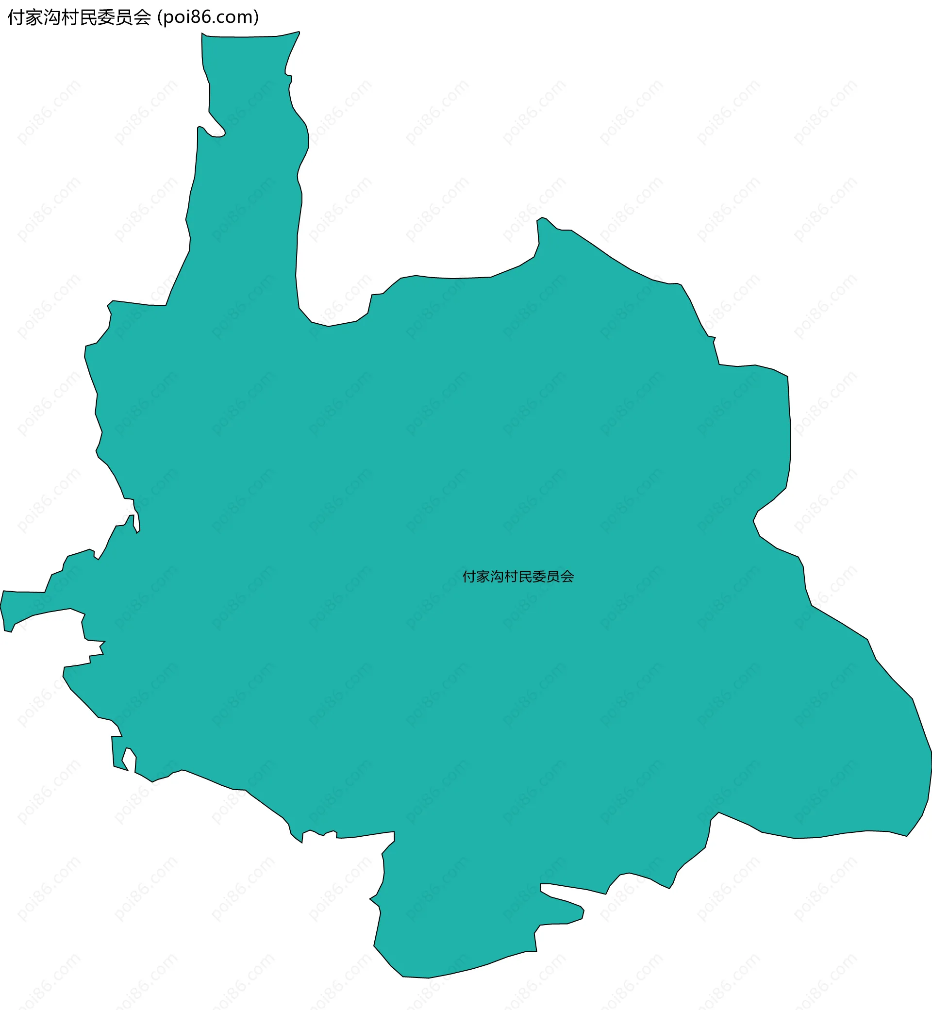 付家沟村民委员会边界地图