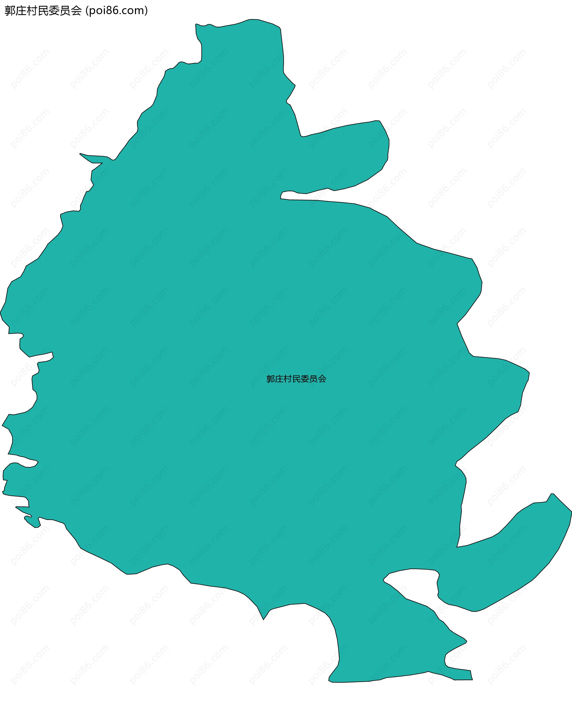 郭庄村民委员会边界地图