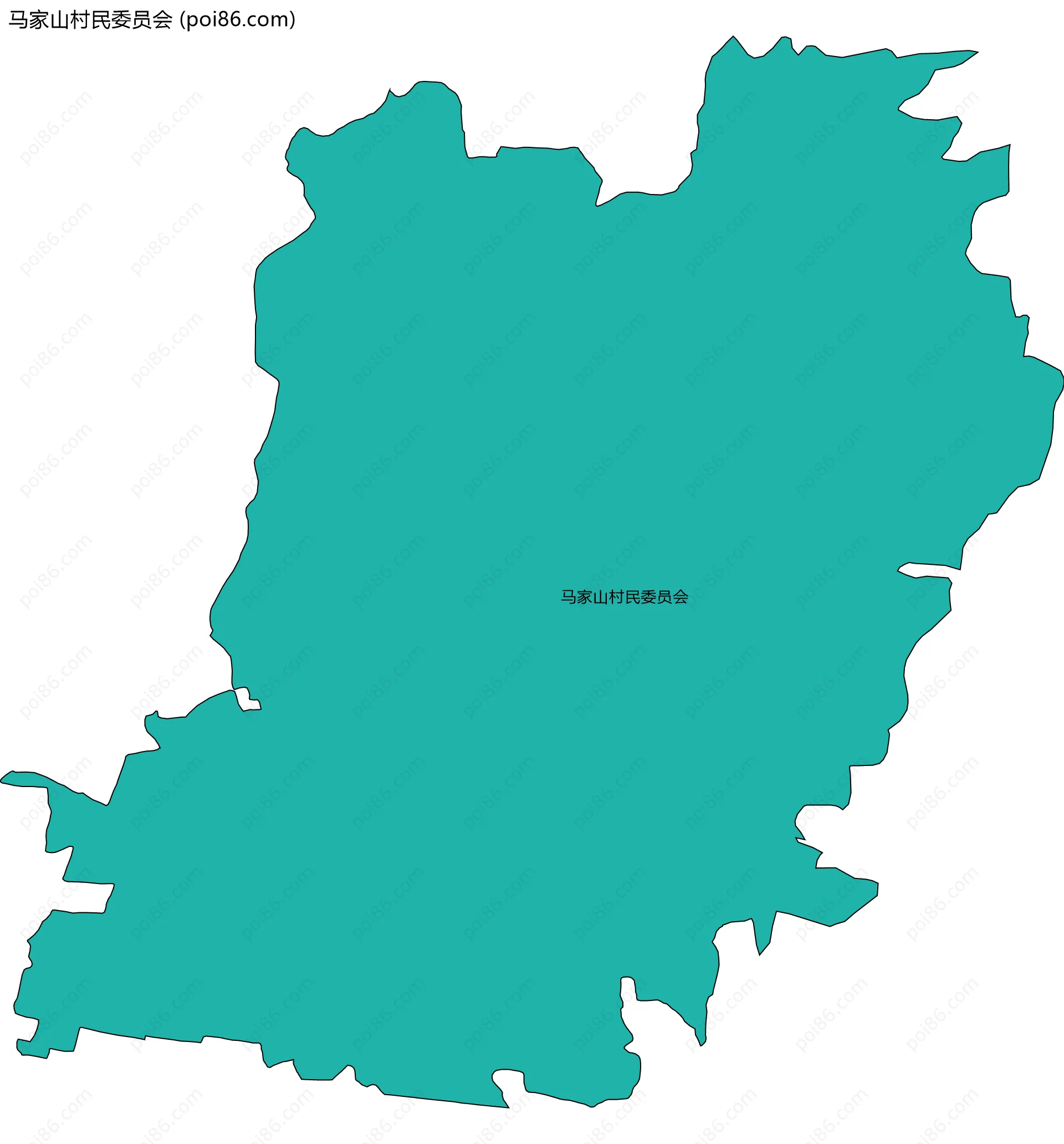 马家山村民委员会边界地图