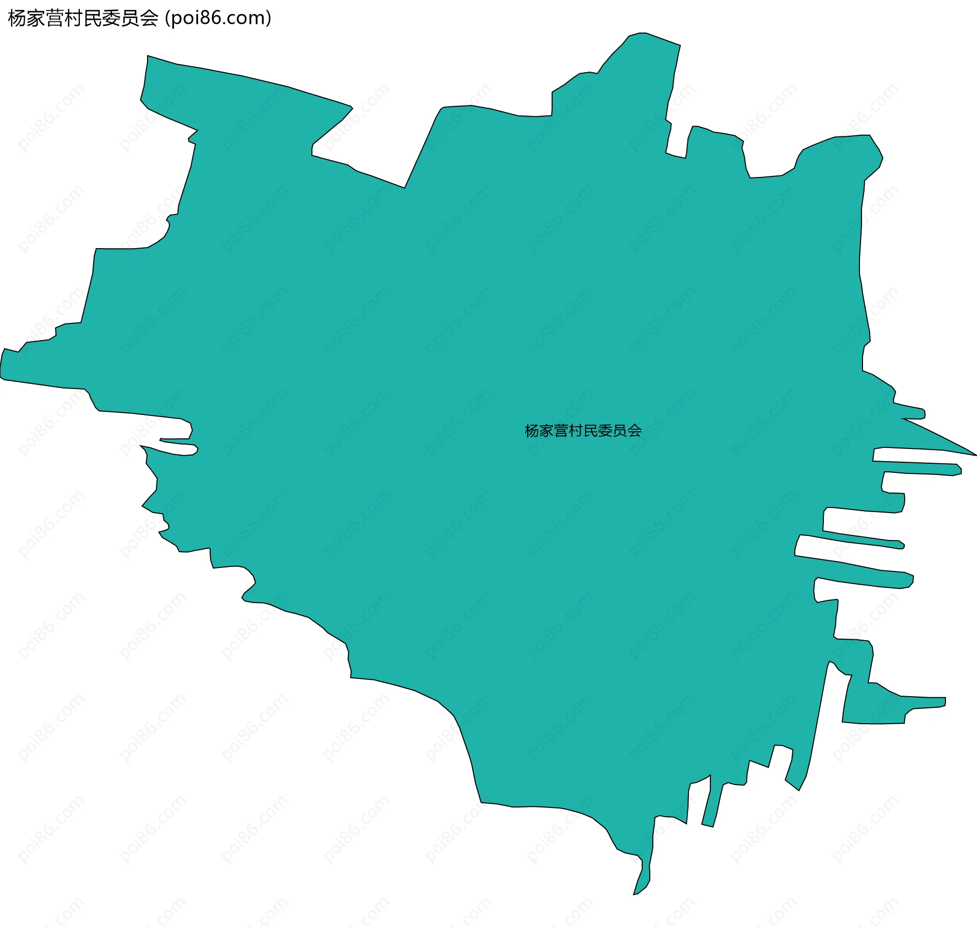 杨家营村民委员会边界地图