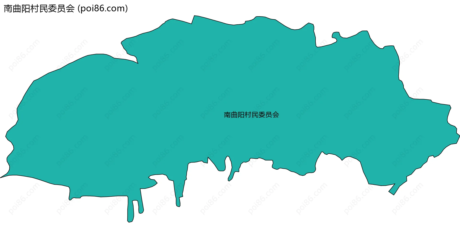 南曲阳村民委员会边界地图