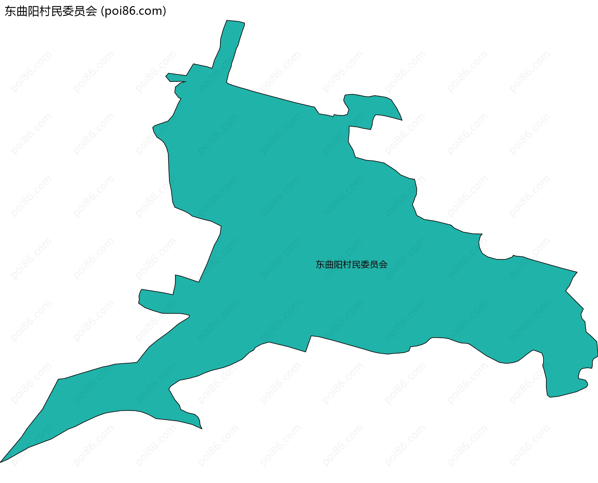 东曲阳村民委员会边界地图