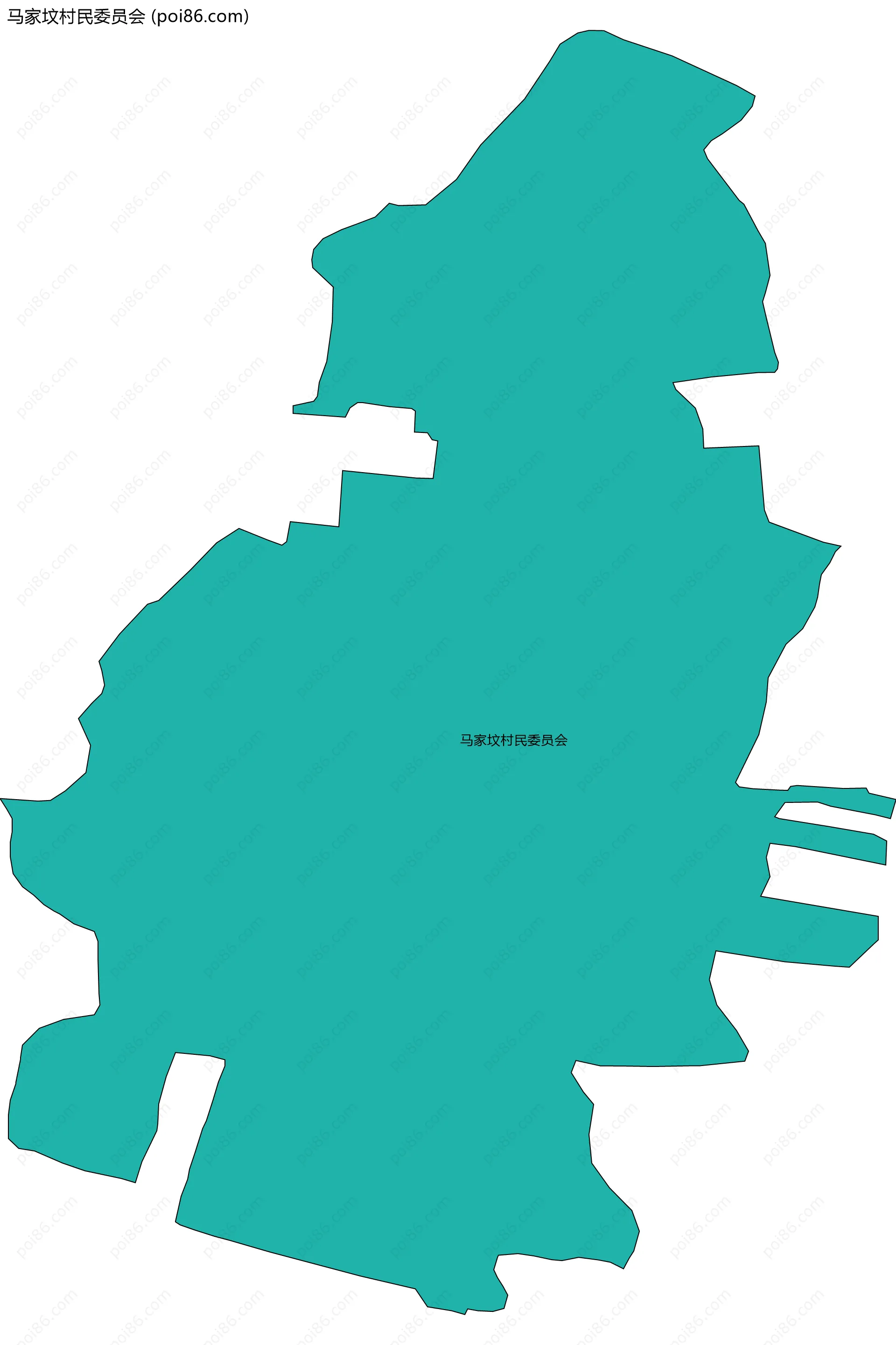 马家坟村民委员会边界地图