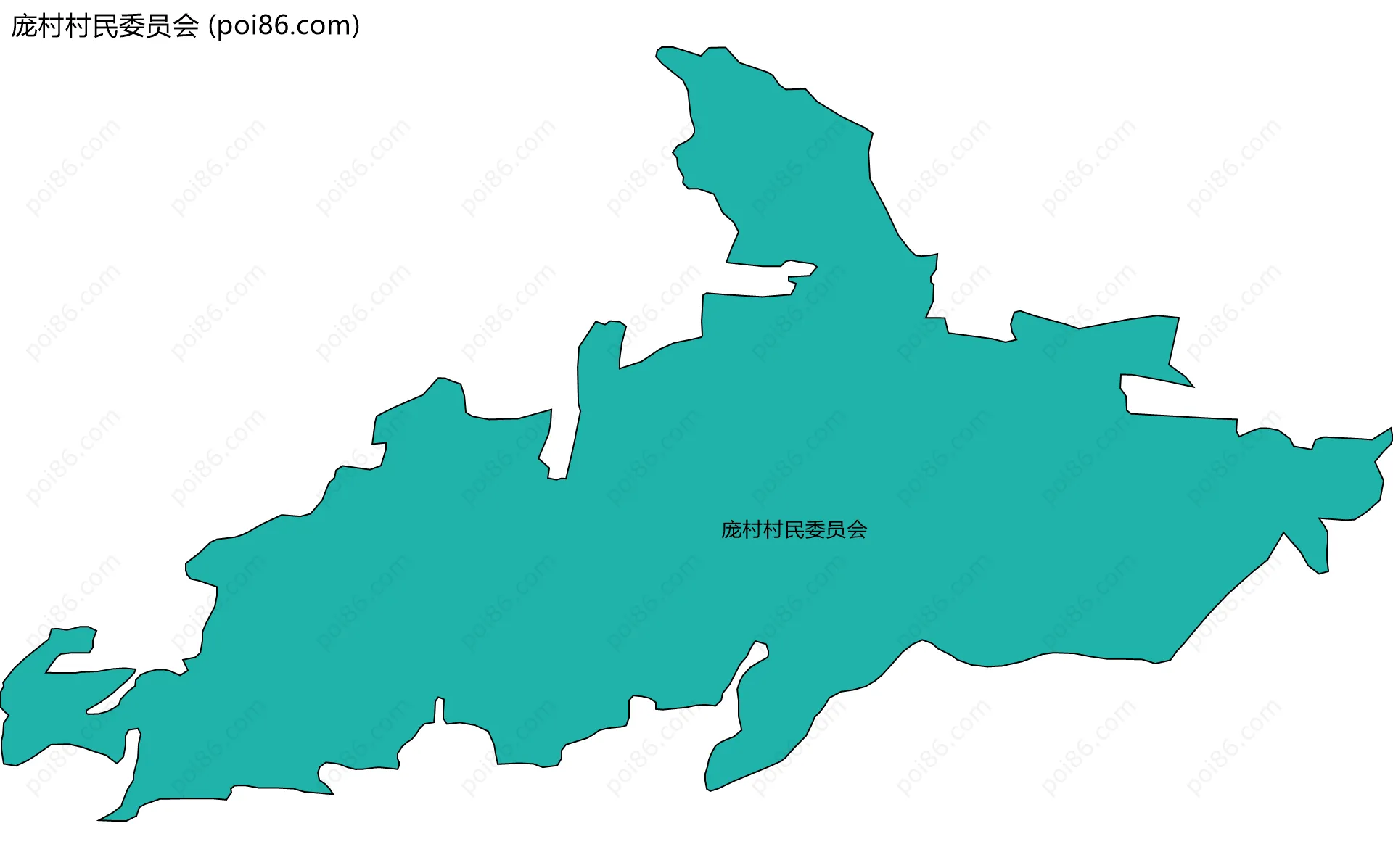 庞村村民委员会边界地图