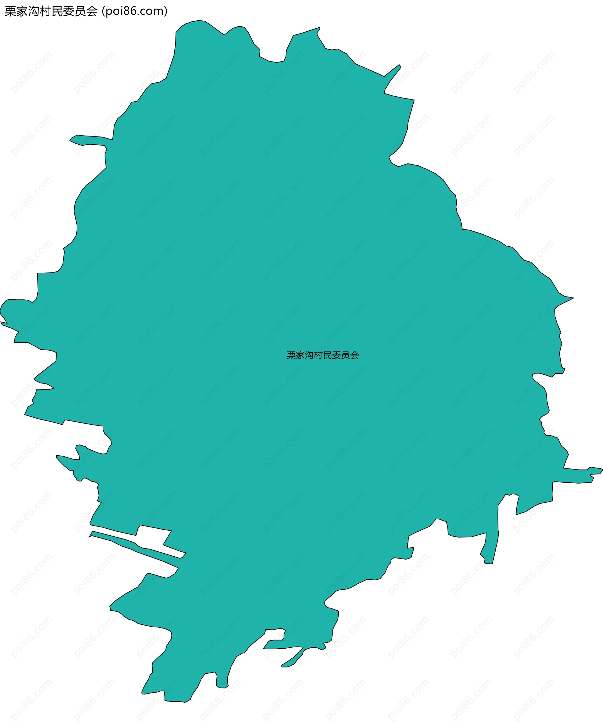 栗家沟村民委员会边界地图