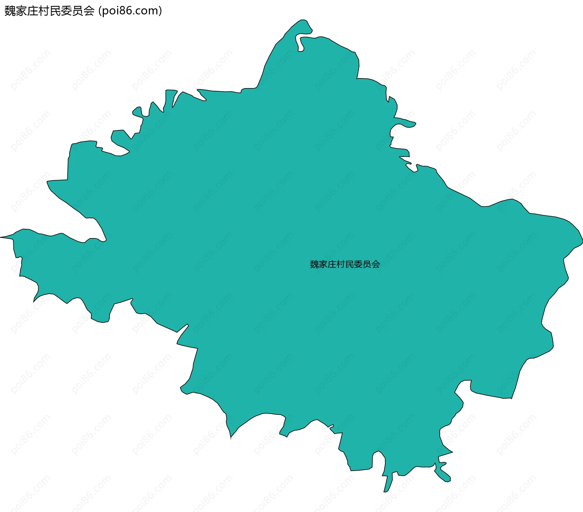 魏家庄村民委员会边界地图