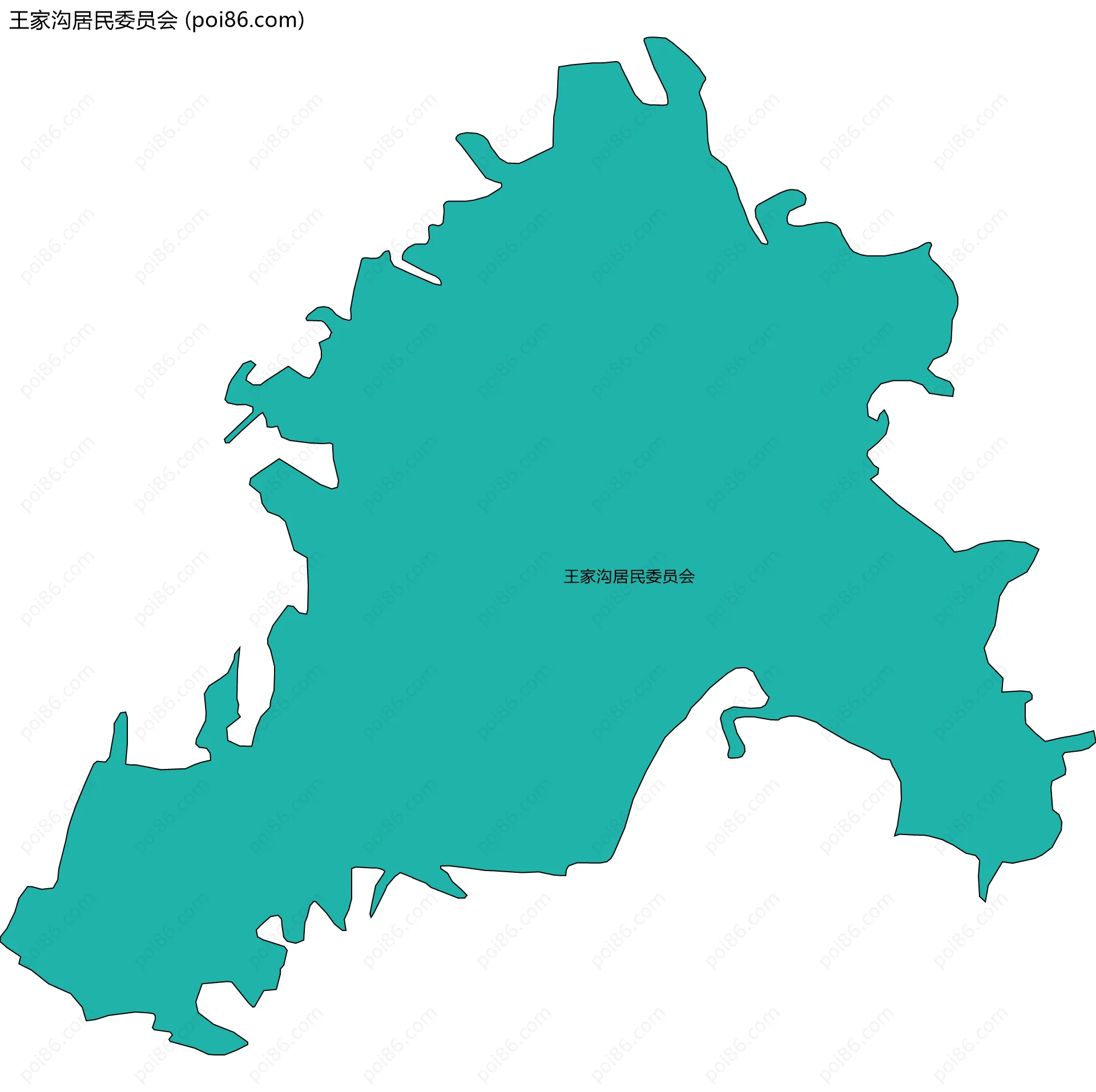 王家沟居民委员会边界地图