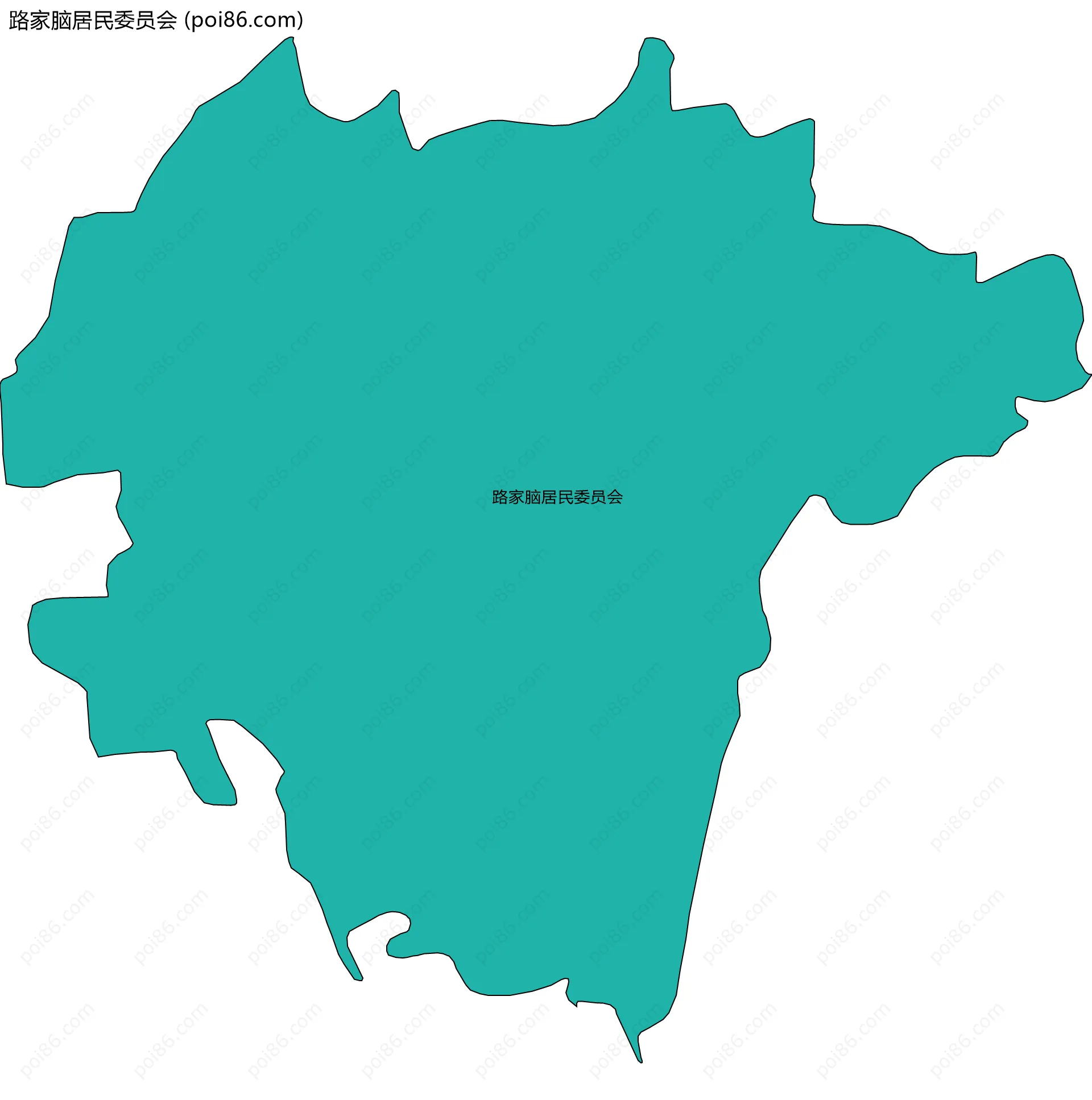 路家脑居民委员会边界地图