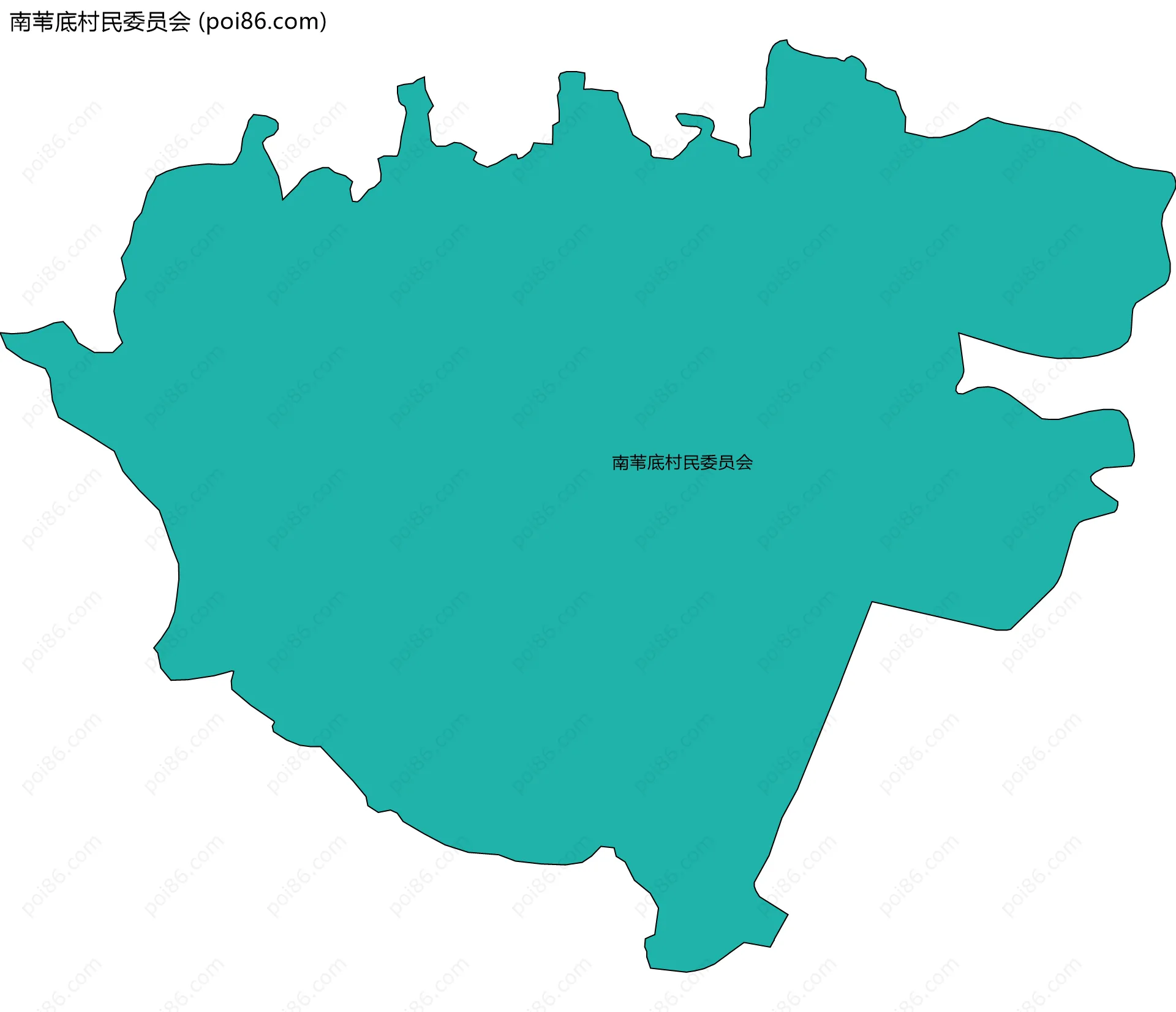 南苇底村民委员会边界地图