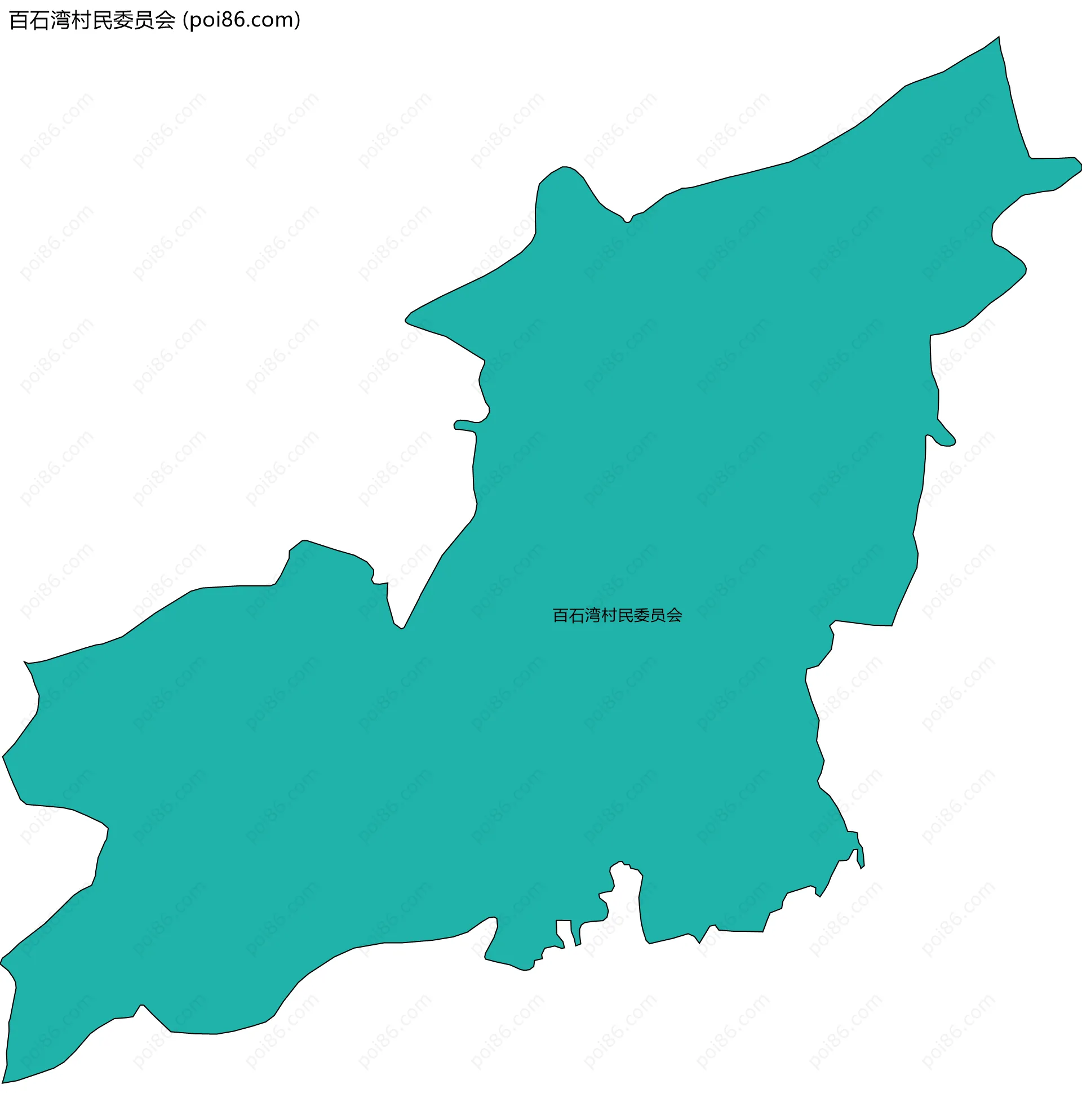 百石湾村民委员会边界地图