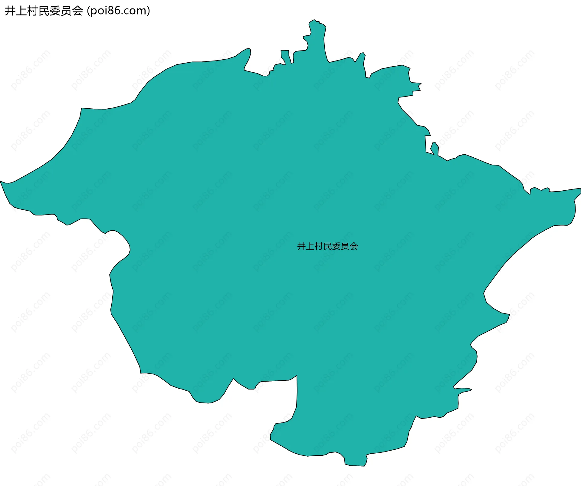 井上村民委员会边界地图